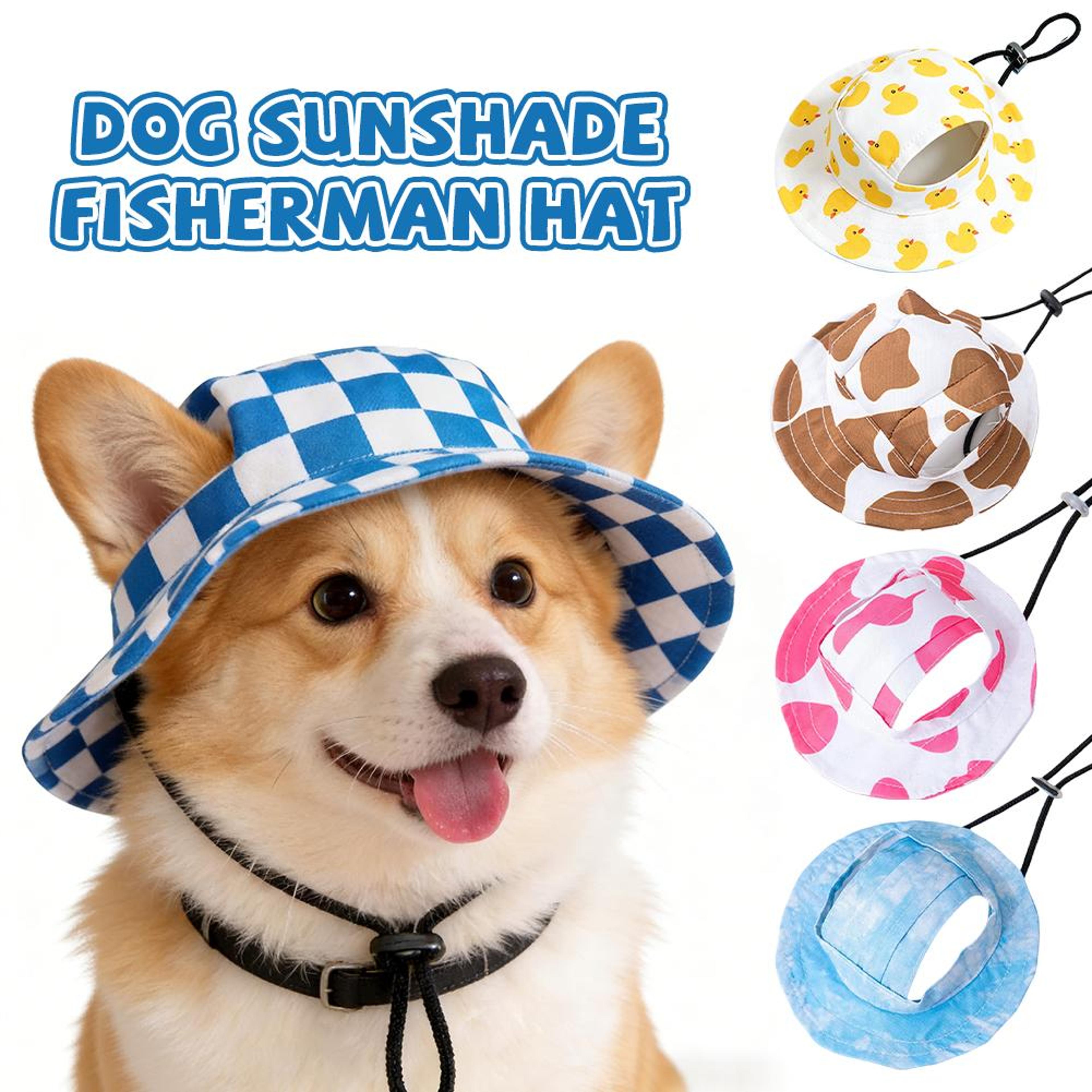 cute dog hat adjustable pet cap for small dogs with sun protection & secure chin strap