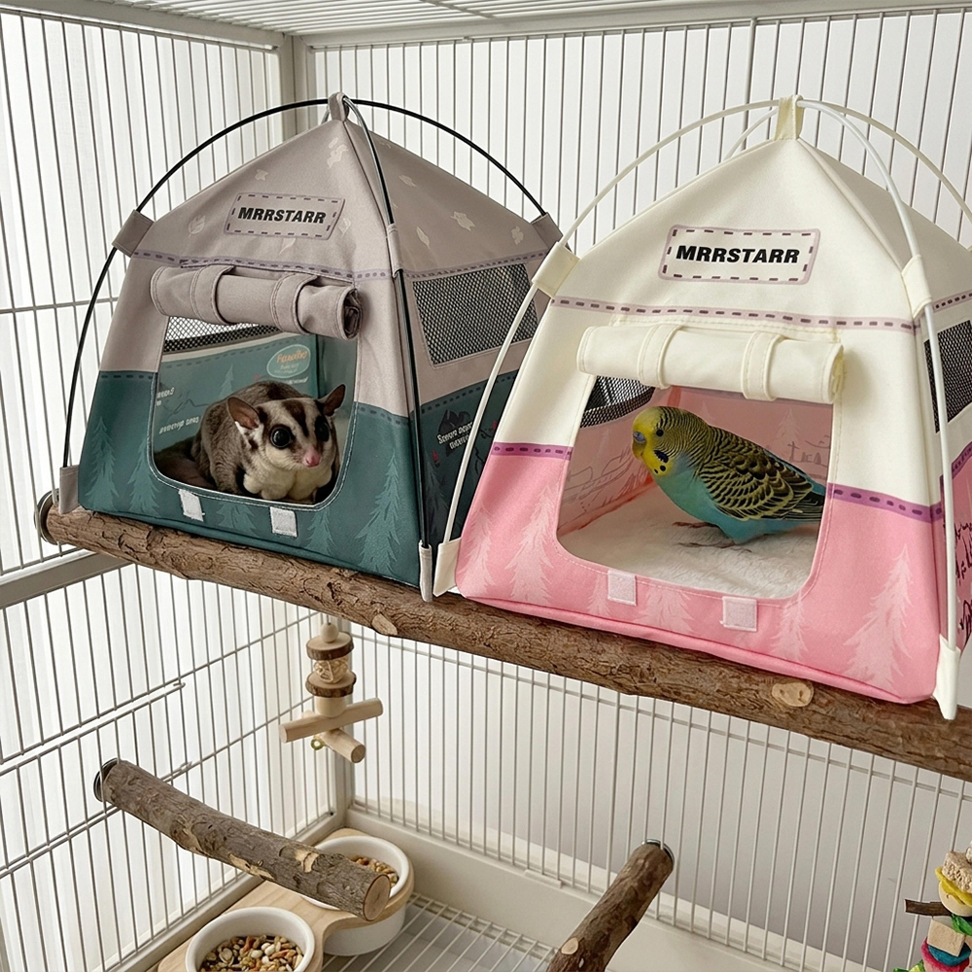 breathable hamster hideout foldable small pet tent for guinea pigs, parrots & sugar gliders