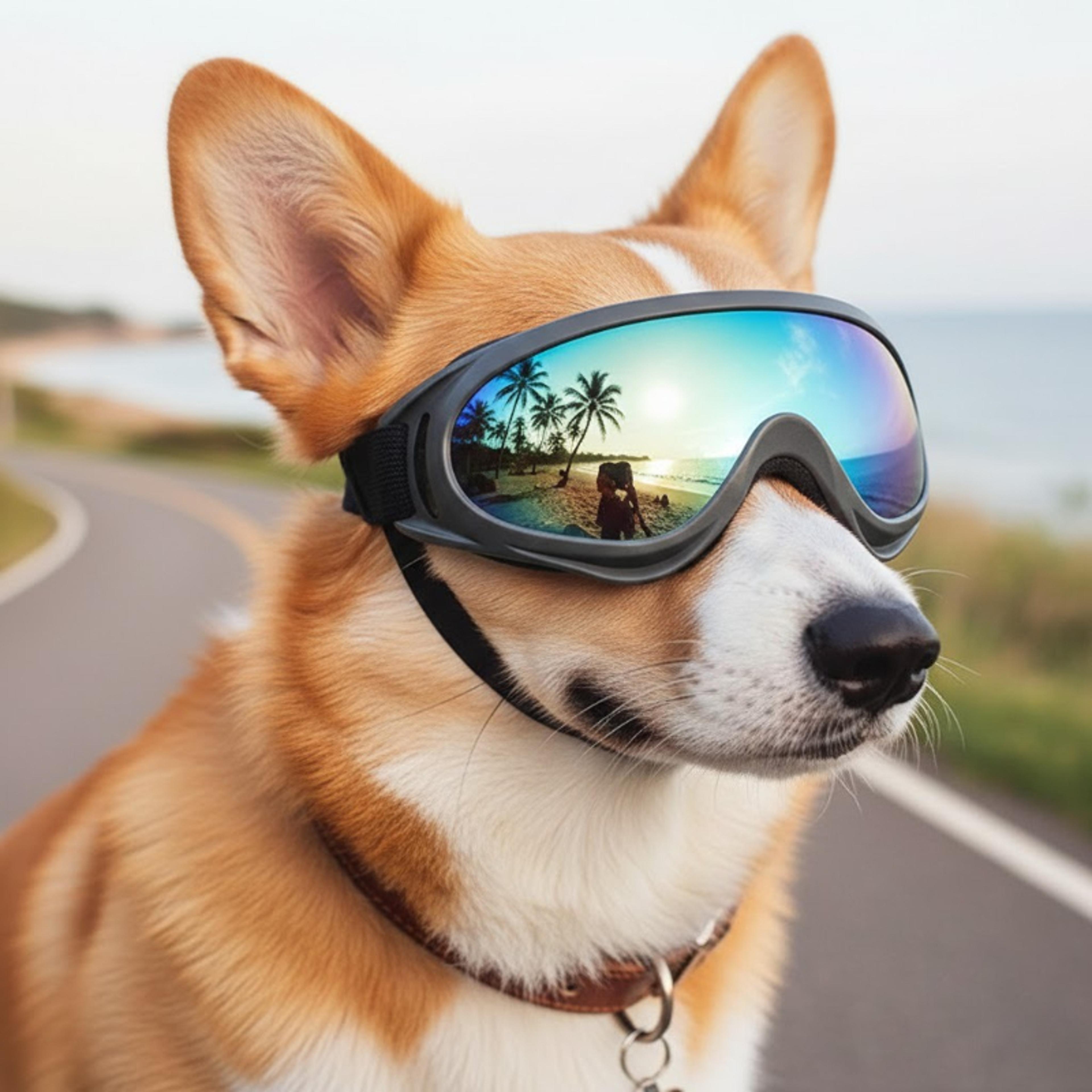 dog goggles windproof pet eye protection sunglasses for small, medium & large dogs