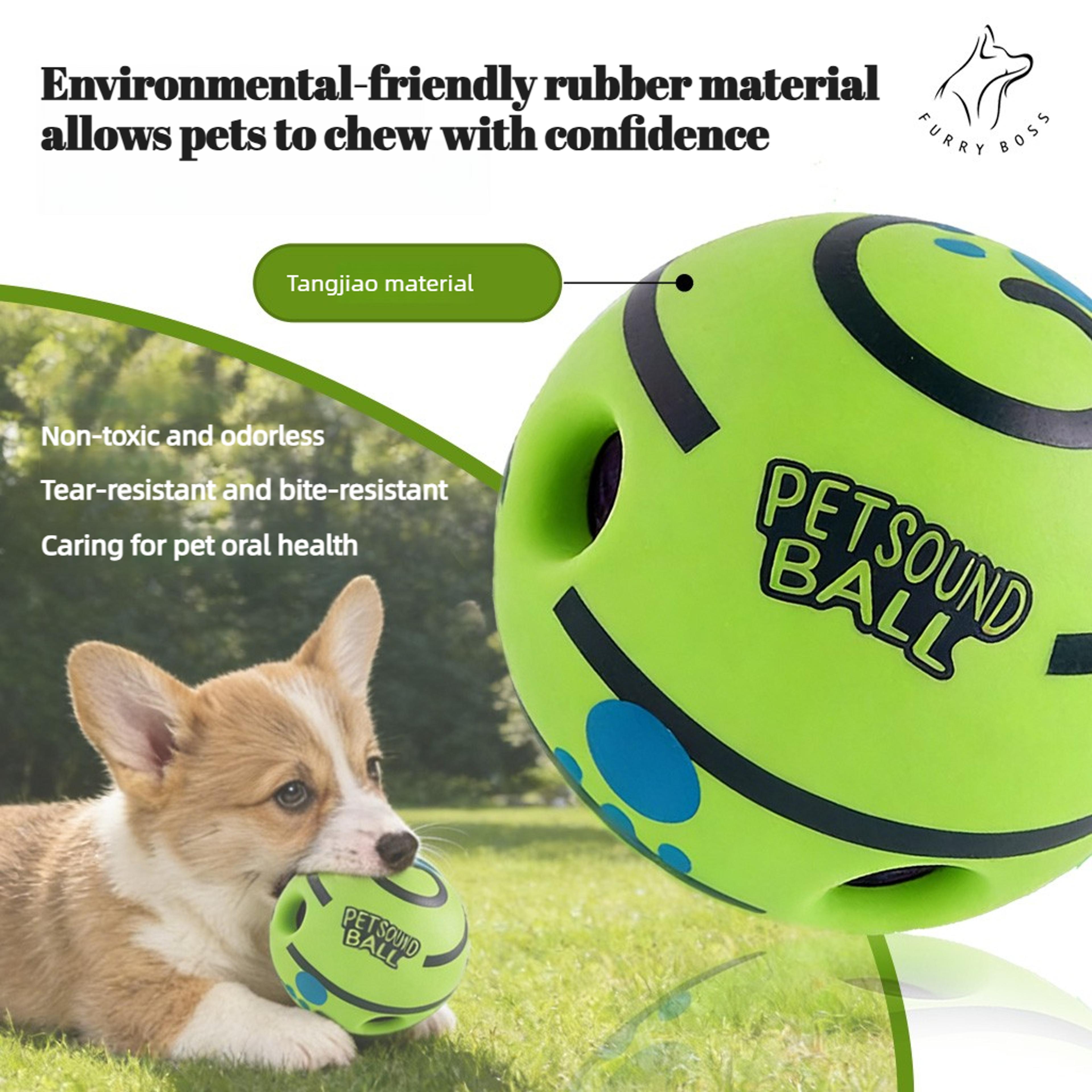 indestructible dog chew ball interactive squeaky toy for puppies & aggressive chewers