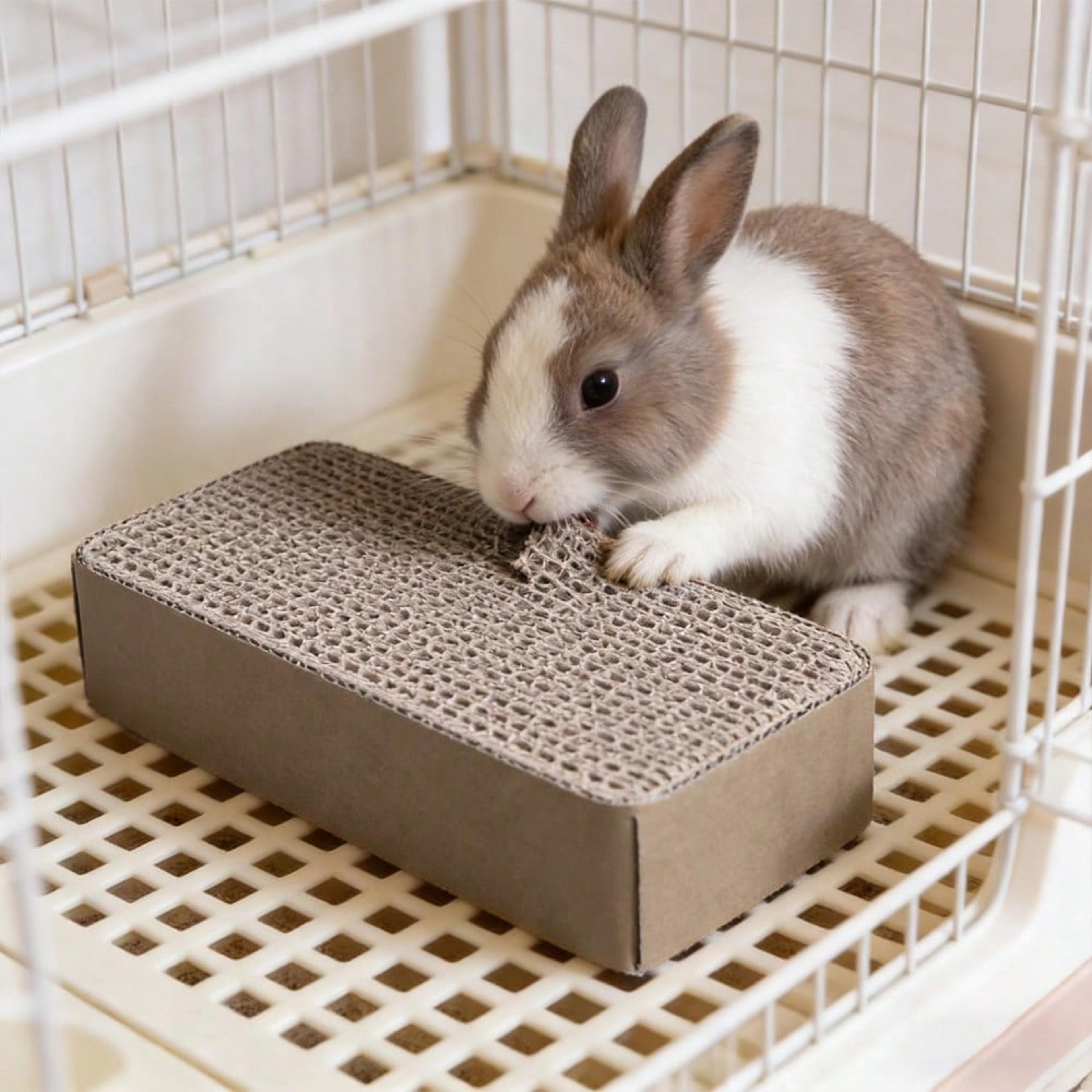 corrugated cardboard bird toy chew & parrot shredding toy platform for birds, rabbits & small pets