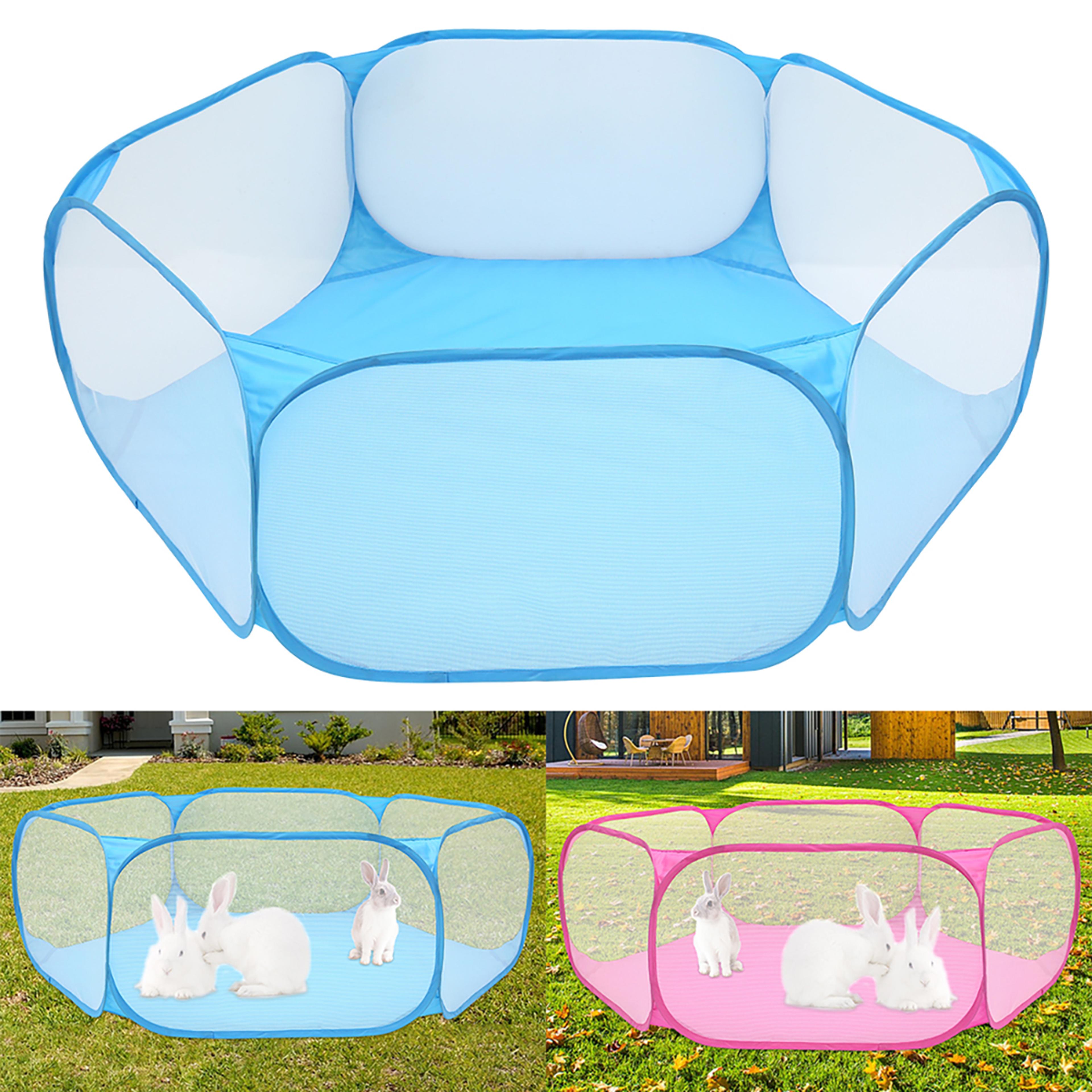 foldable pet playpen for rabbits, guinea pigs & small animals breathable portable exercise tent