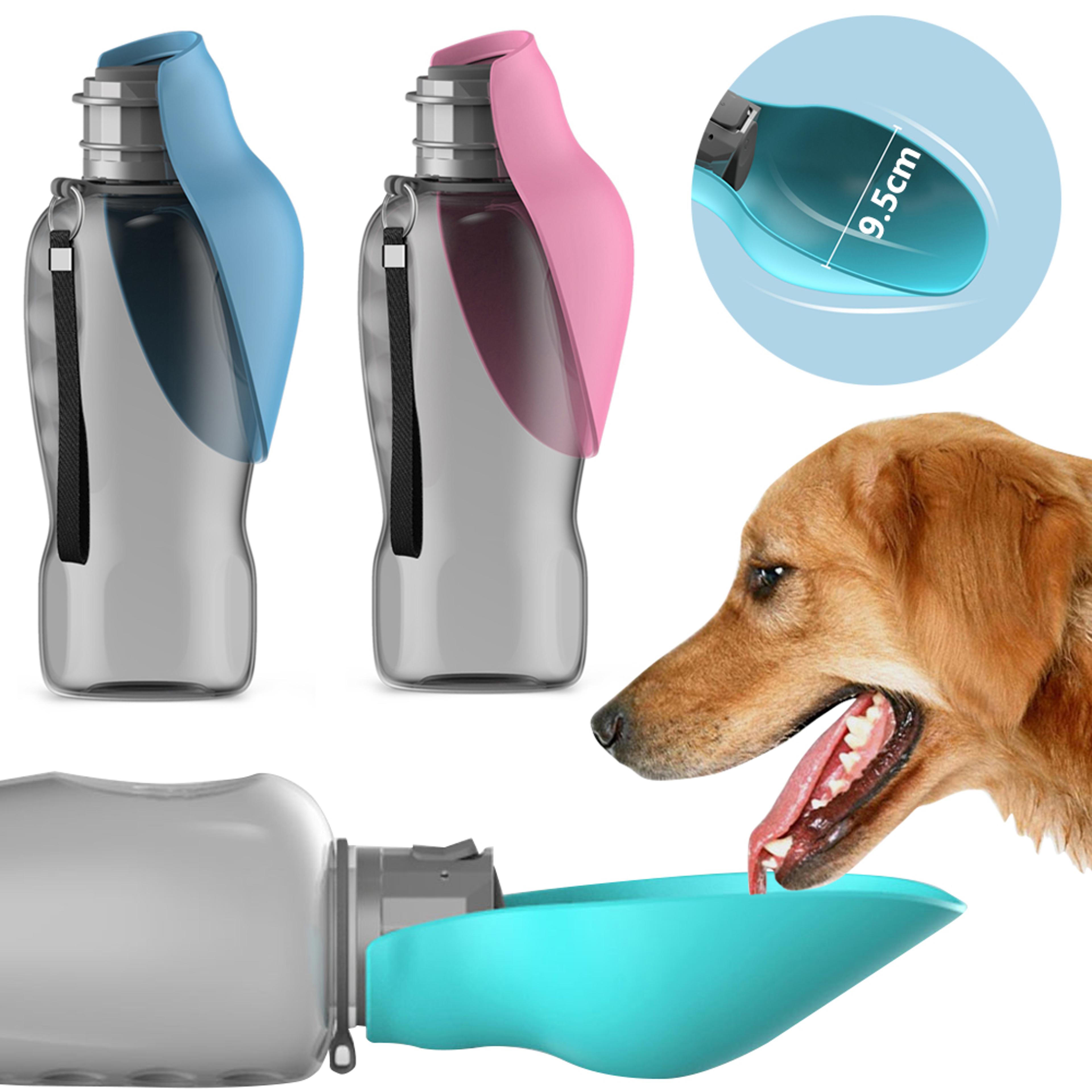 portable dog water bottle with foldable bowl large capacity pet water dispenser for travel