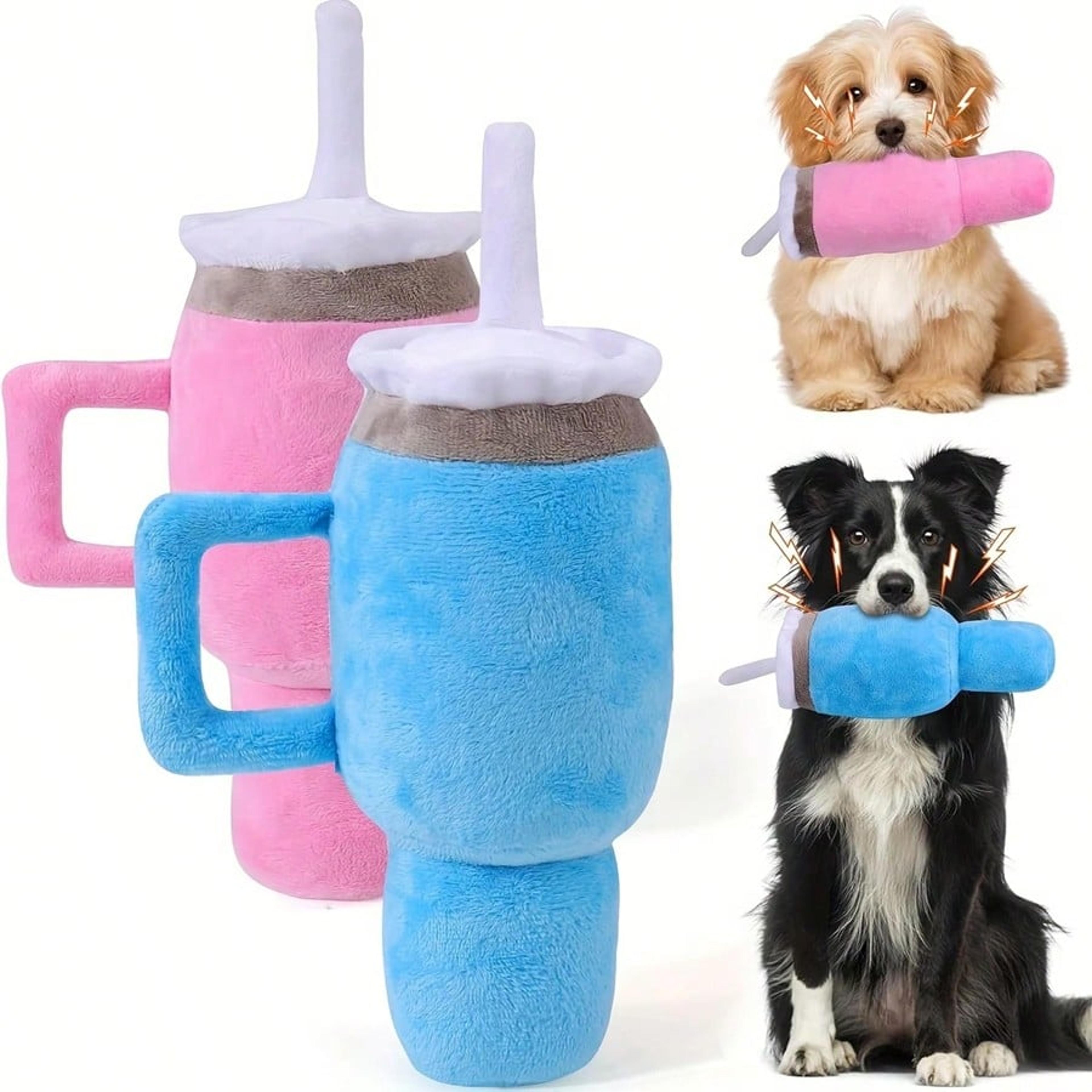 cute beverage mug toy for puppy teething and play