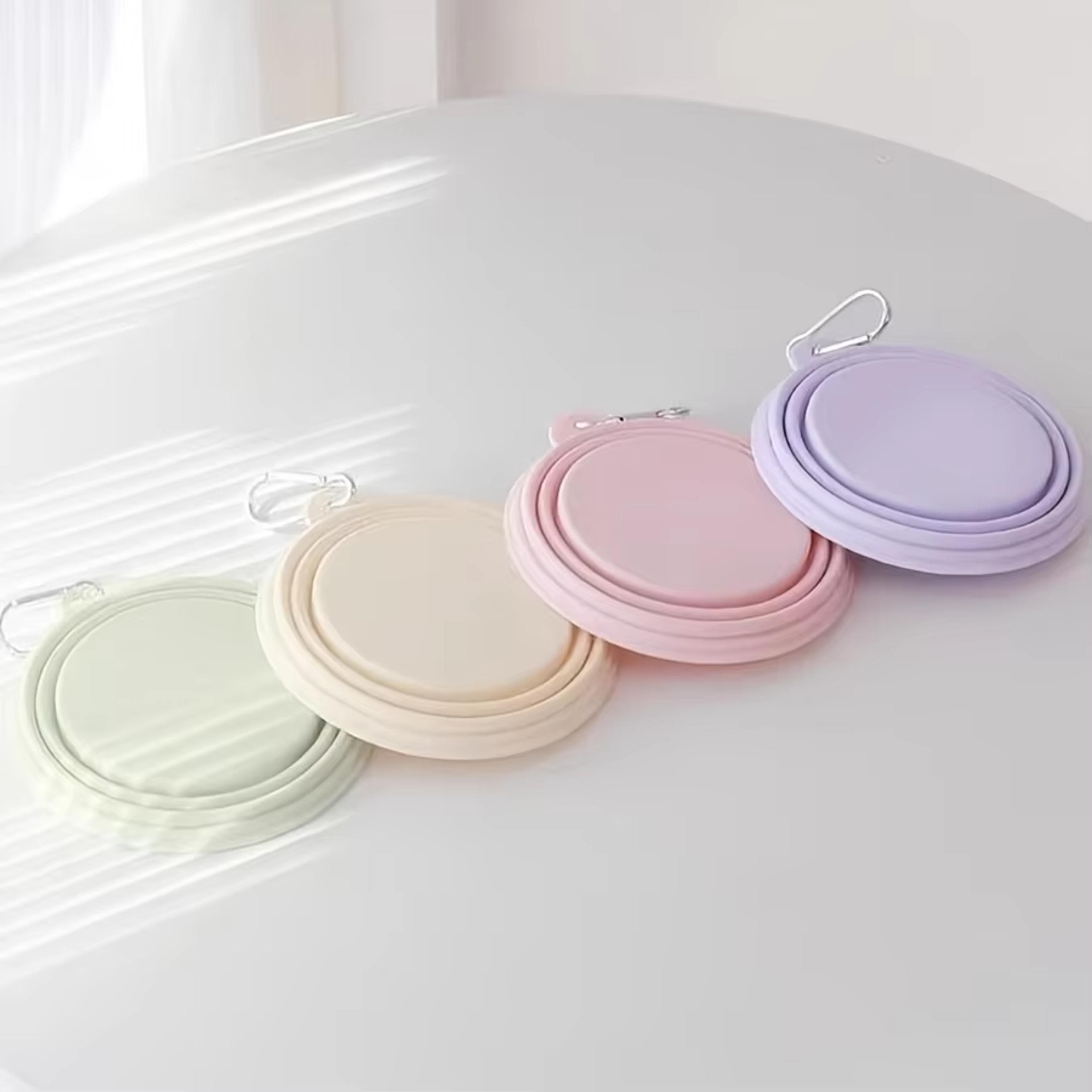 portable collapsible dog bowl hanging silicone travel pet water bowl for outdoor hiking