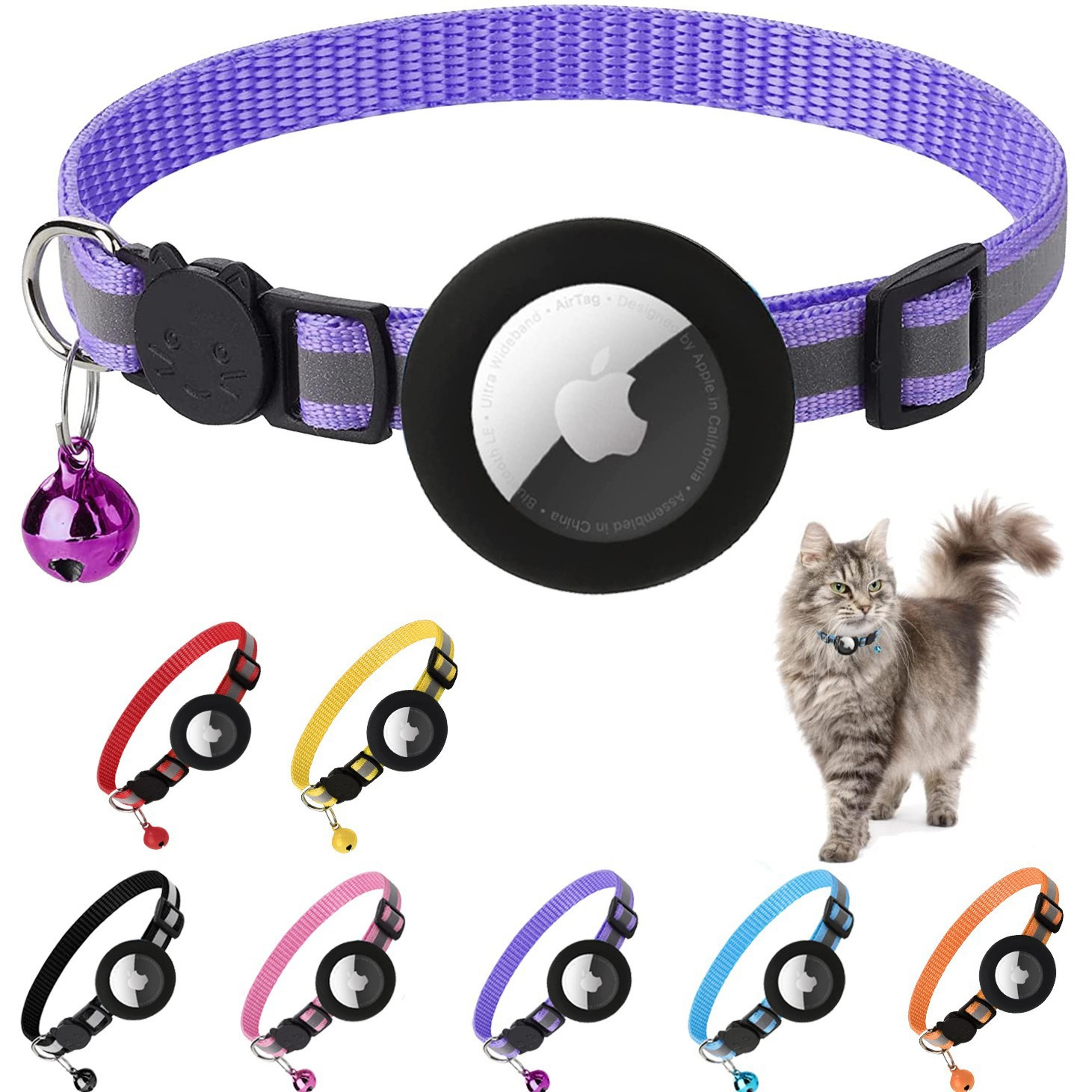 peace of mind air tag cat collar with safety breakaway buckle