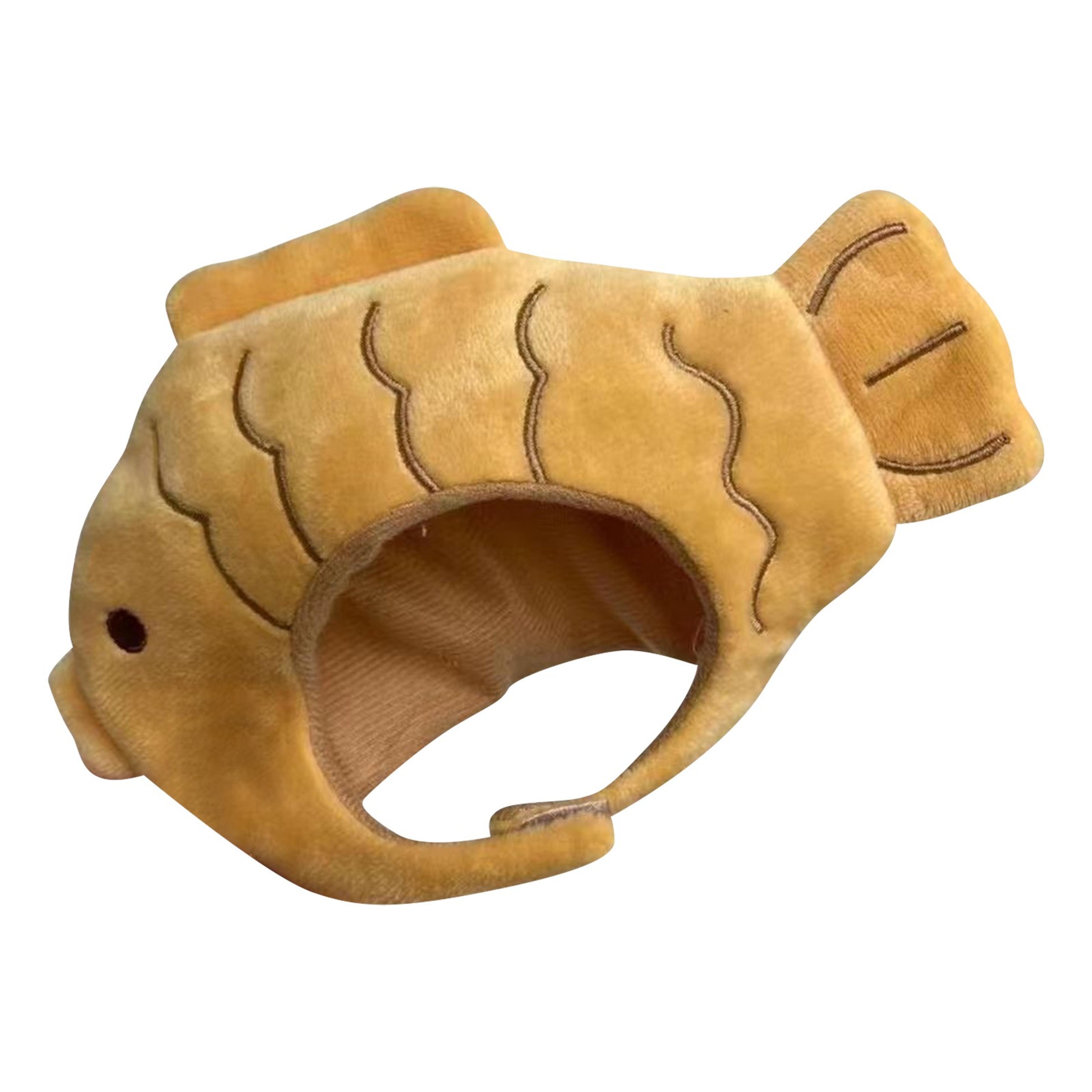 plush little fish cat hat cute pet costume cap for small dogs & cats