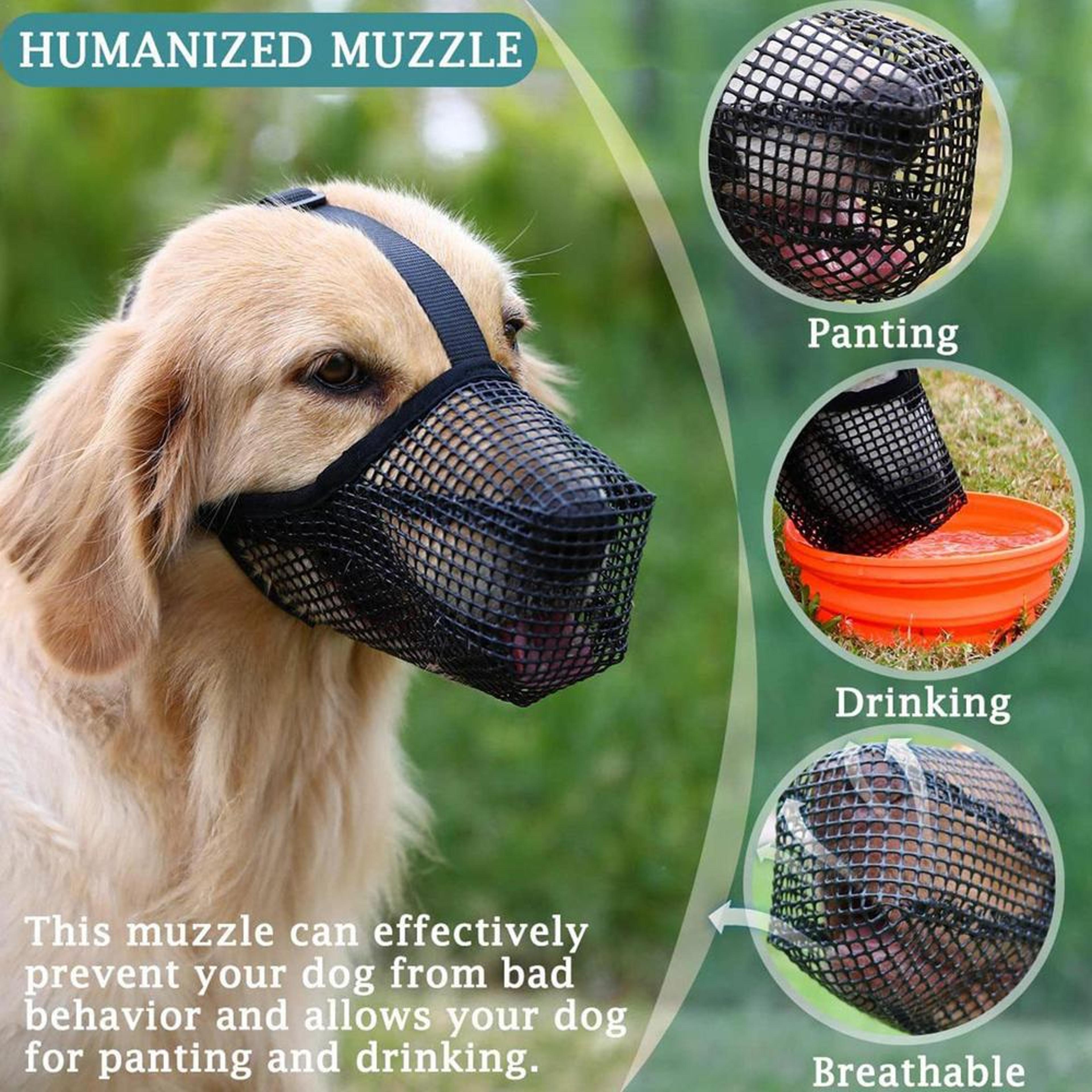soft mesh dog muzzle with adjustable straps breathable anti chewing dog muzzle for safe walks & grooming