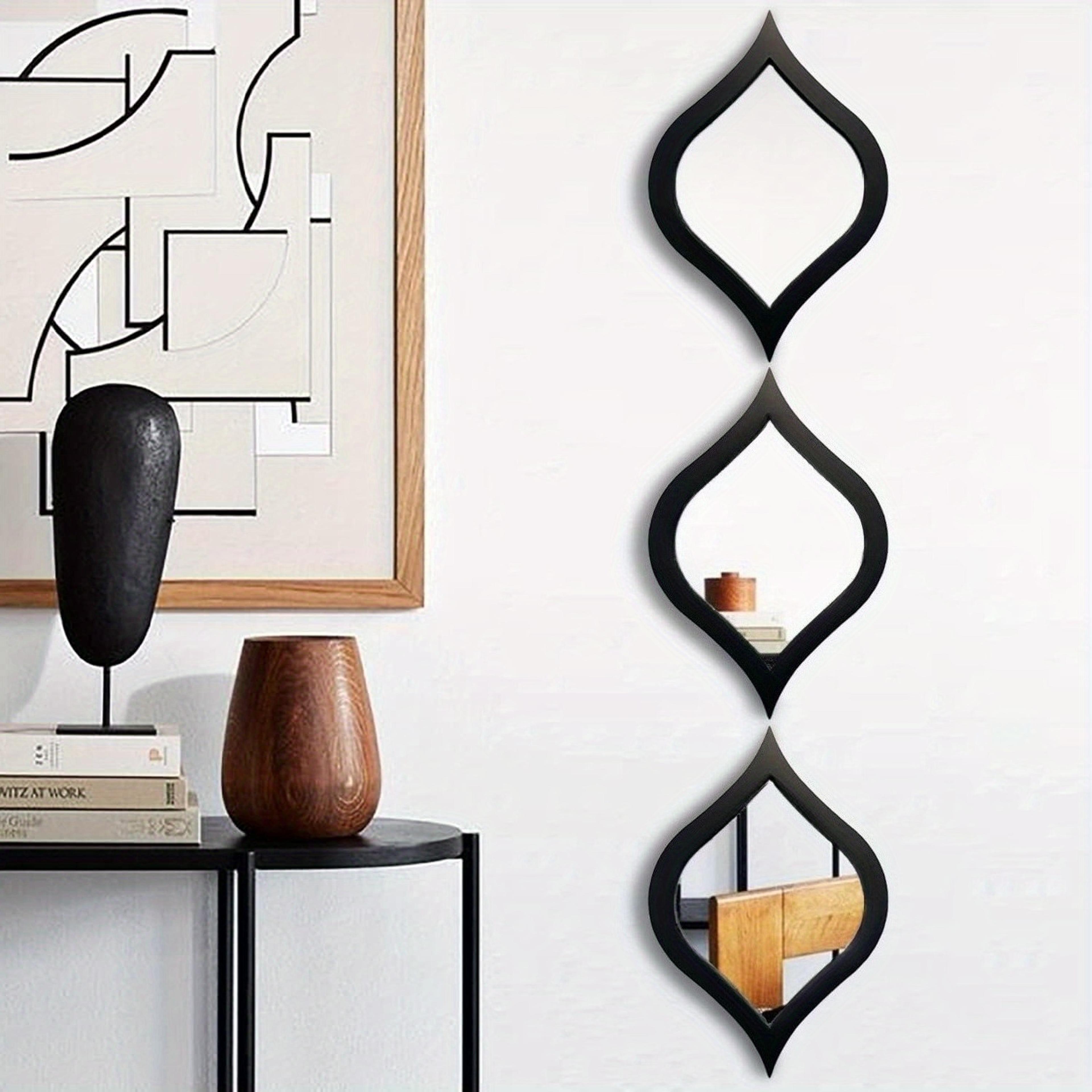 modern teardrop wall mirror set of decorative acrylic mirrors for living room & bedroom