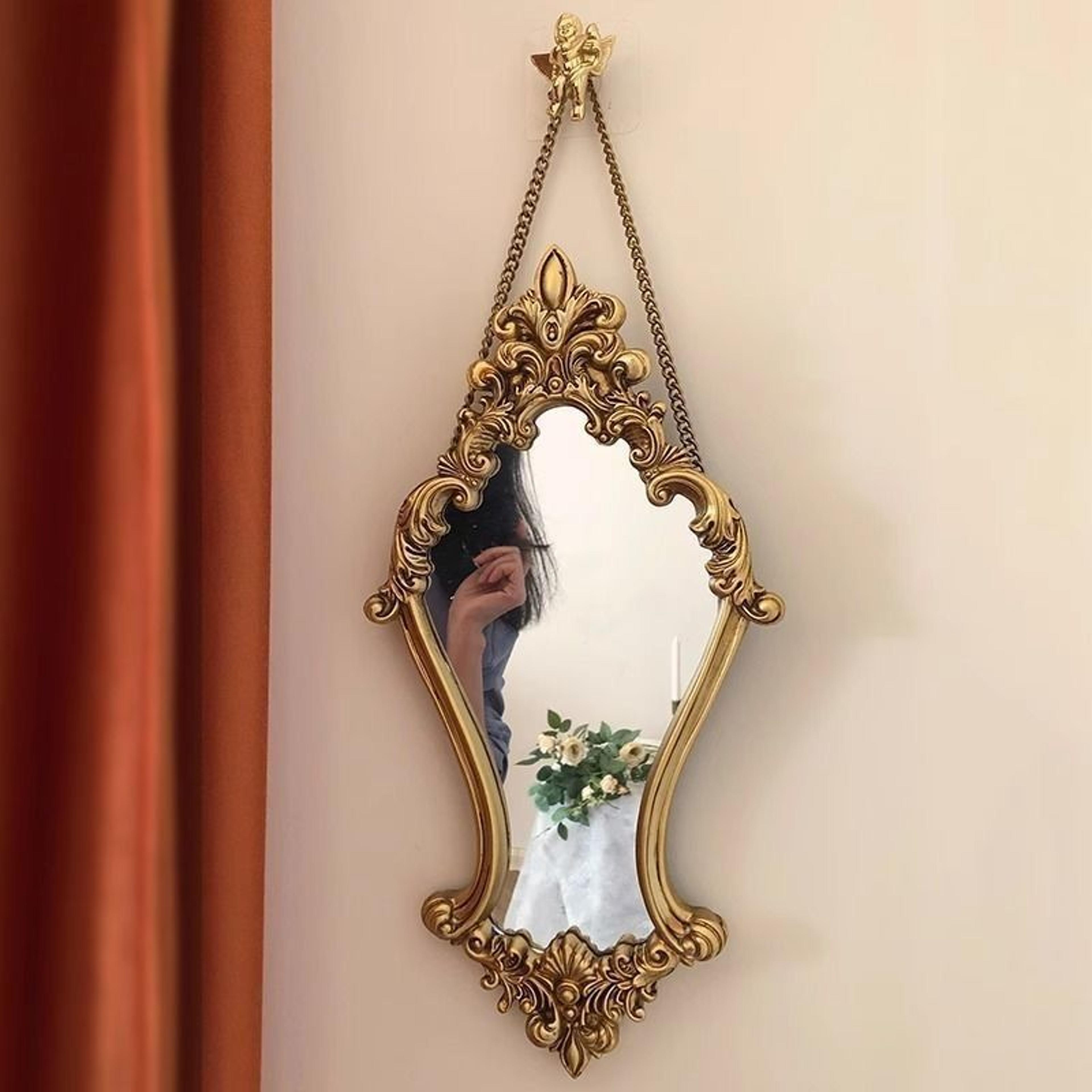 vintage carved wall mirror decorative vanity & antique style home accent frame