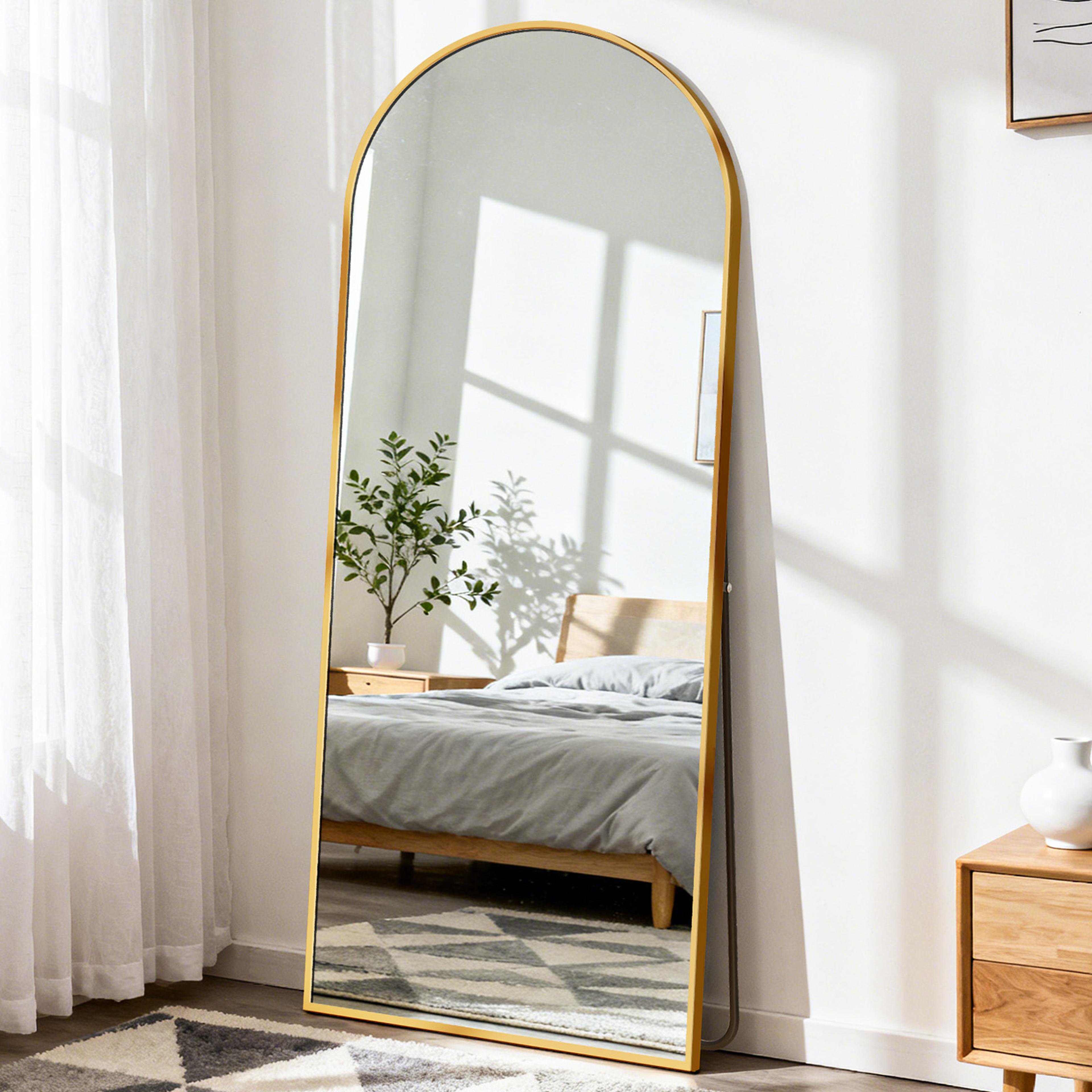 led full length mirror with lights dimmable floor & wall mirror with aluminum frame