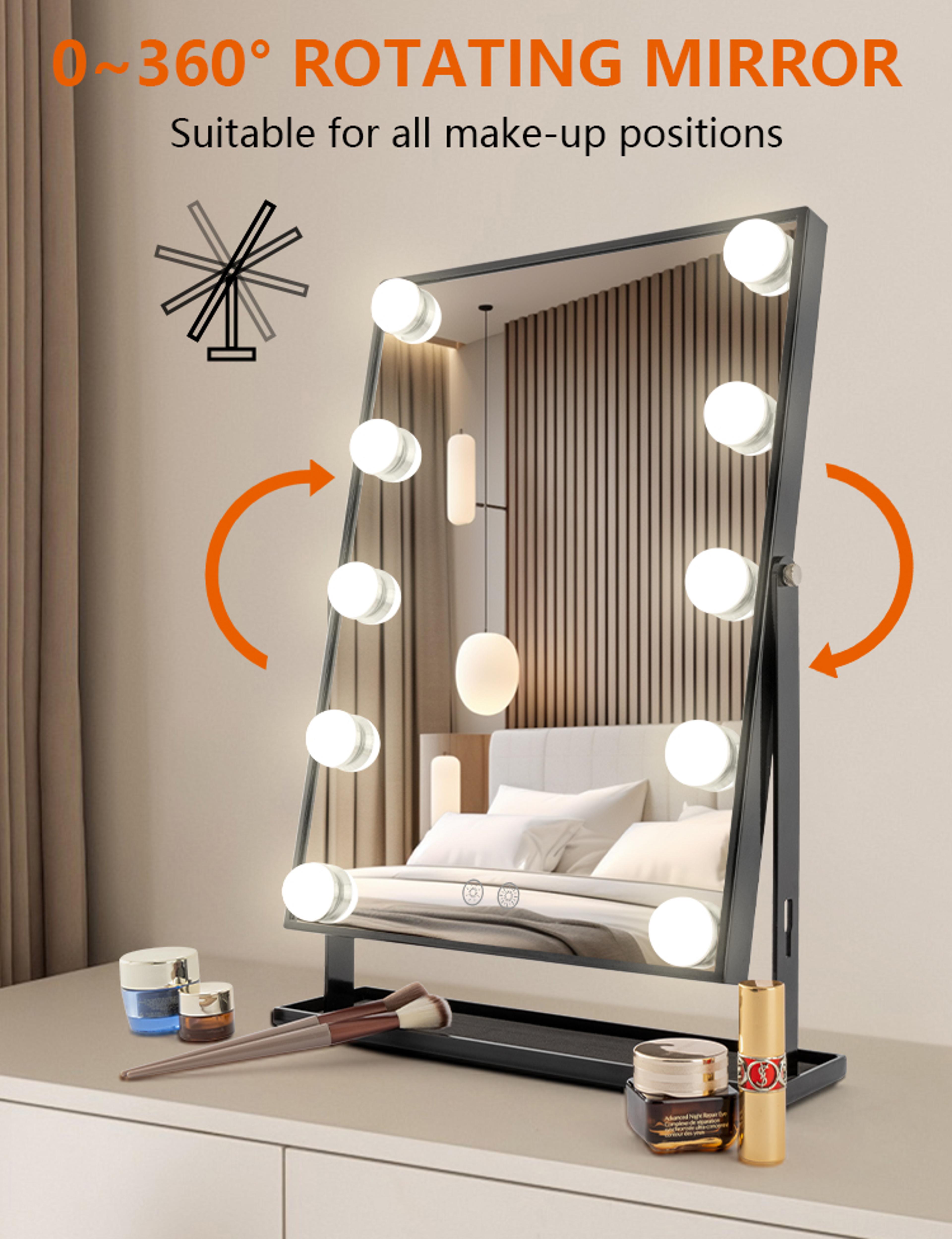dimmable led vanity mirror lights kit for makeup mirror bathroom bedroom wall decor