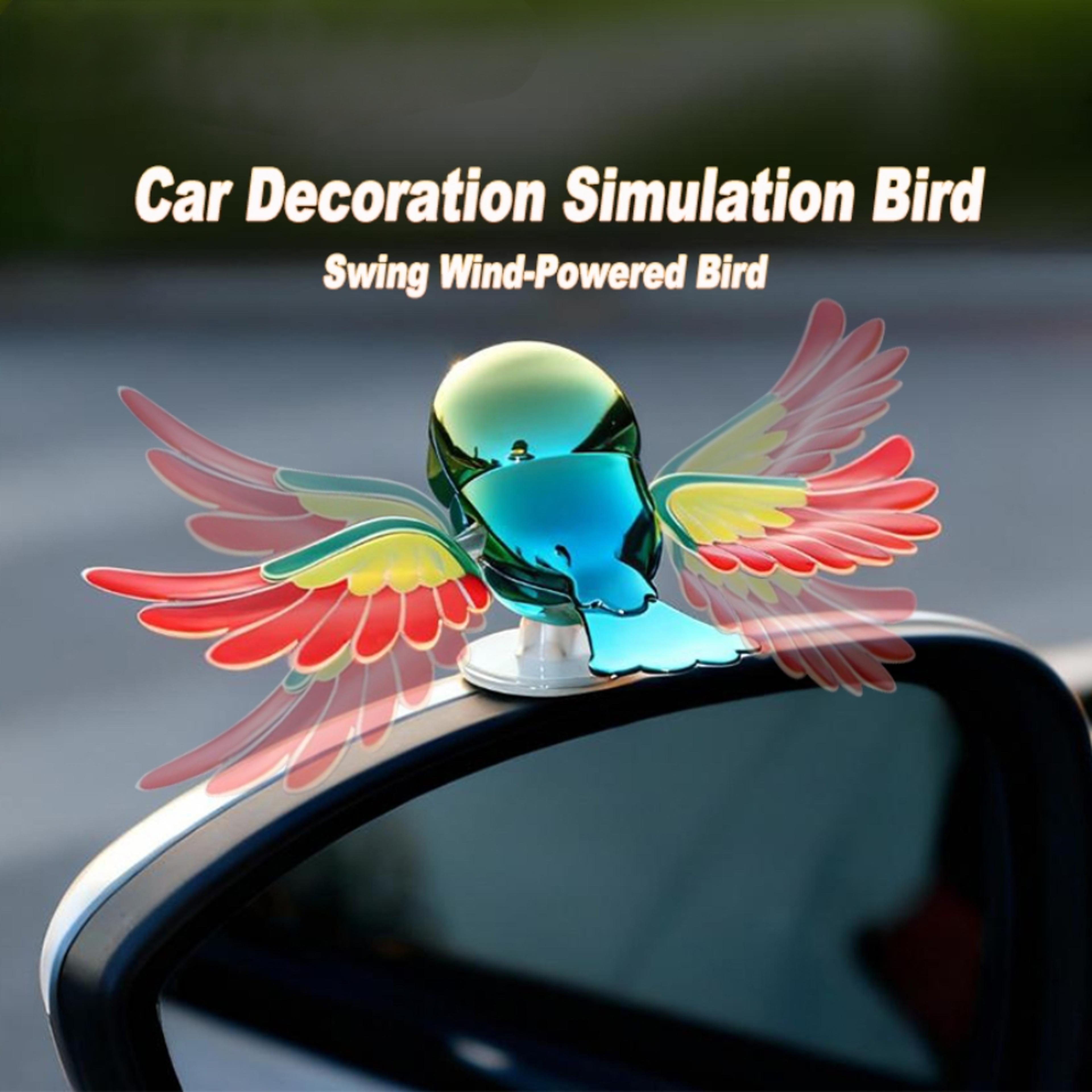 wind powered bird car ornament with flapping wings for cars, motorcycles & bikes