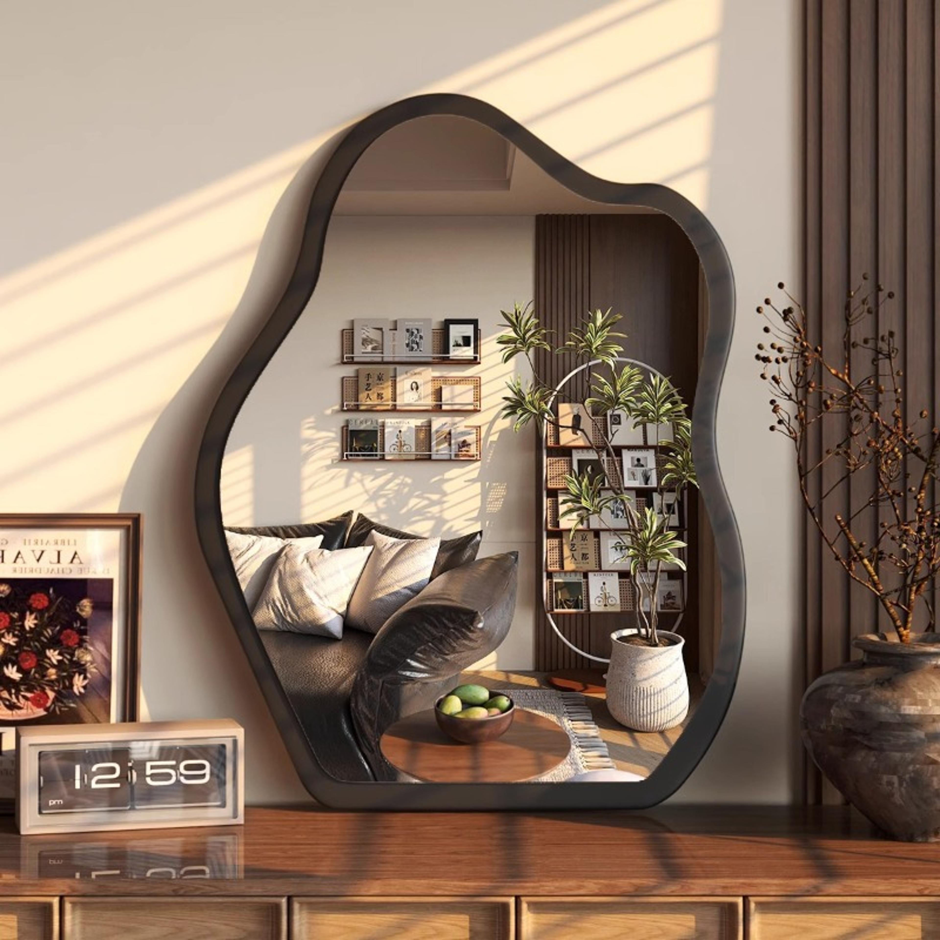 vintage full length floor mirror with gold cloud frame standing full body decorative mirror