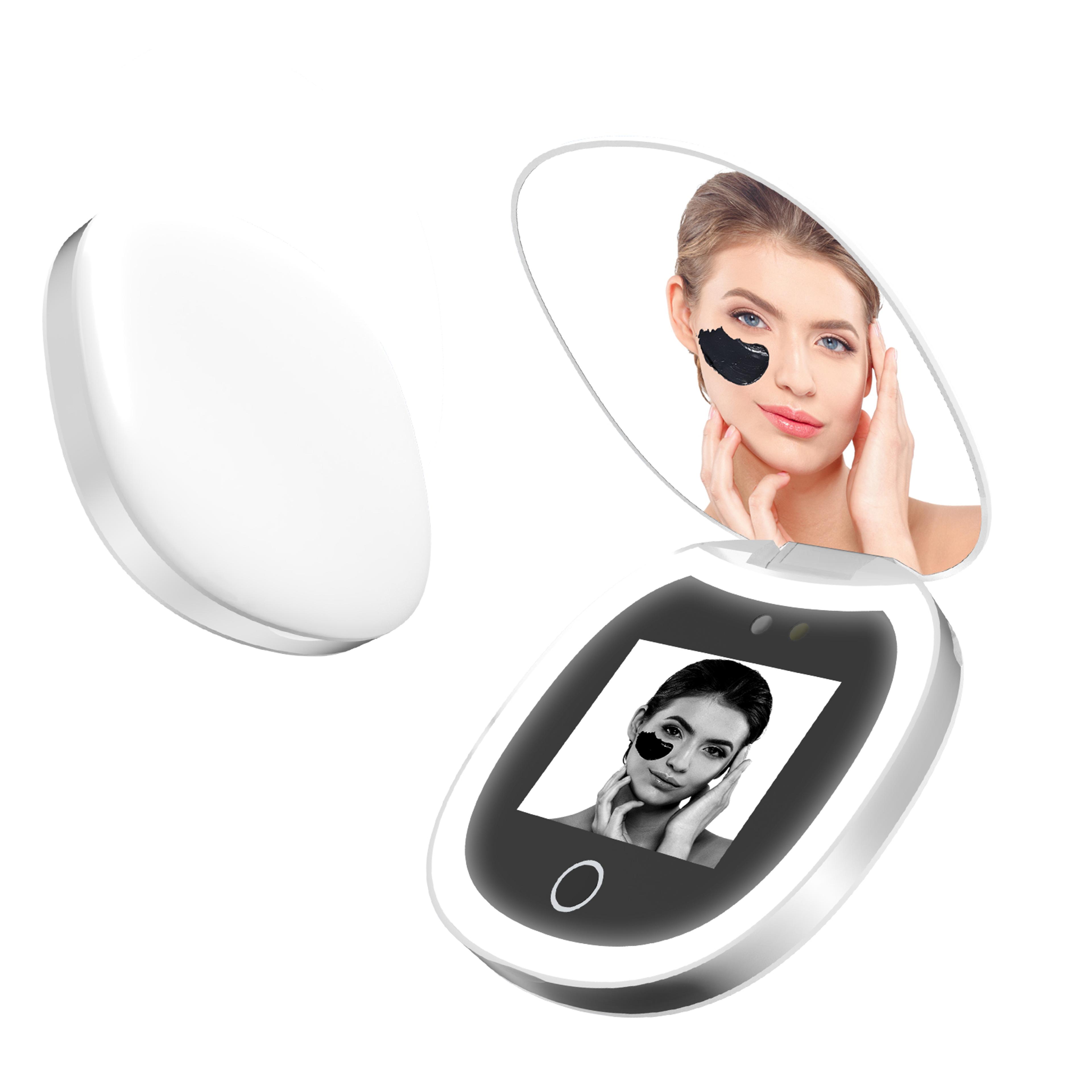 sunscreen mirror with led light & magnification travel makeup mirror