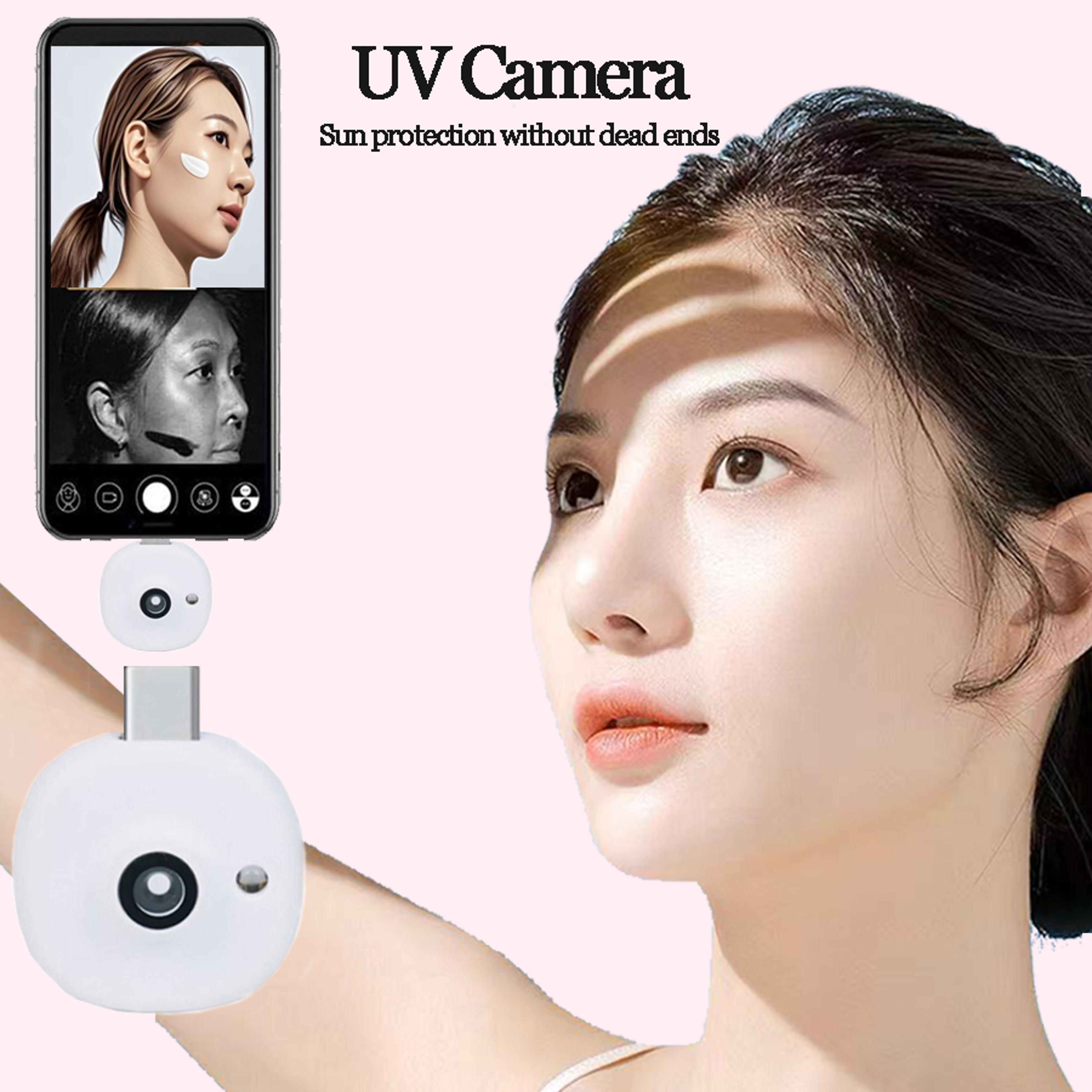 portable uv sunscreen camera for iphone & android phone mini skin analysis & sunscreen tester