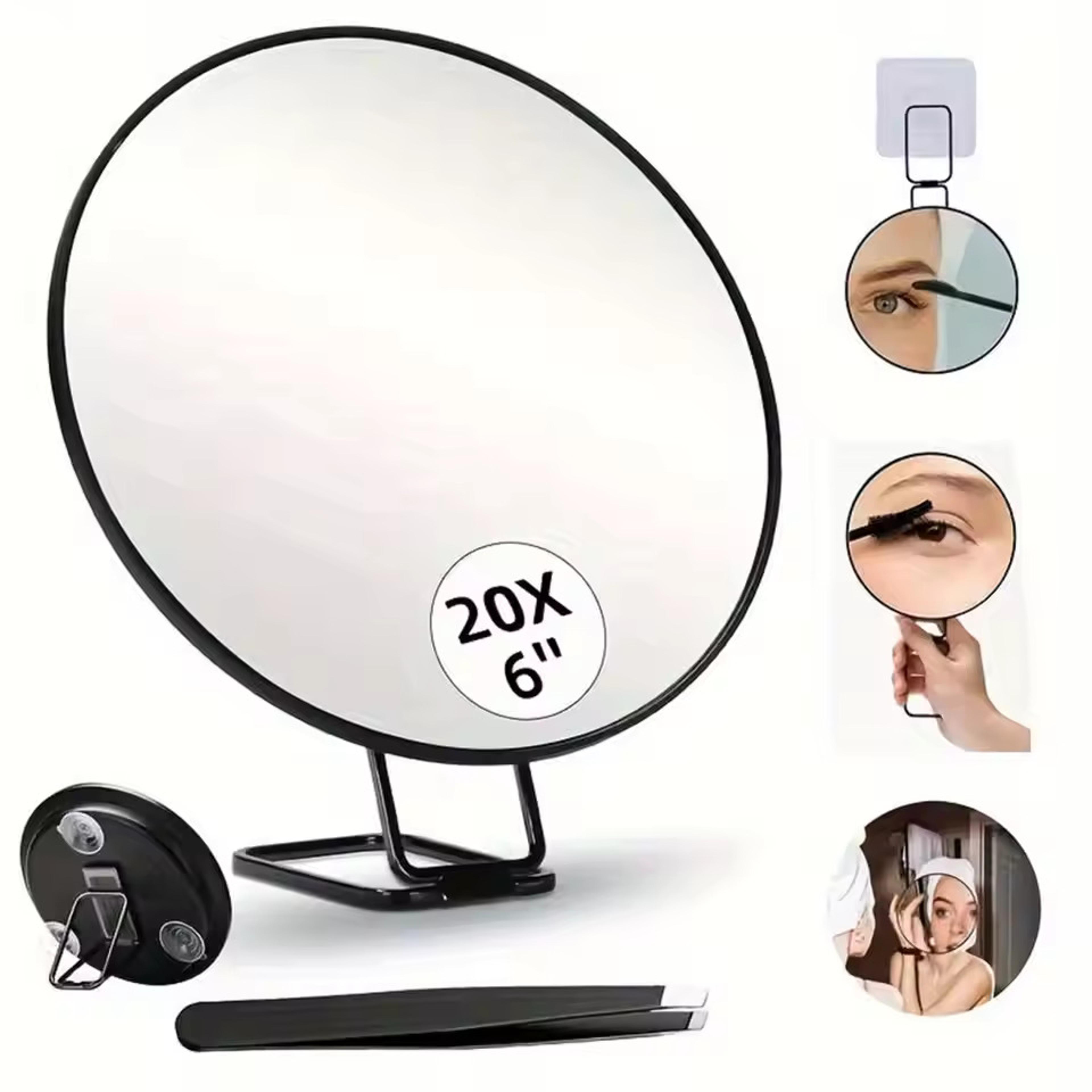 magnifying mirror handheld makeup mirror portable travel beauty mirror with tabletop stand