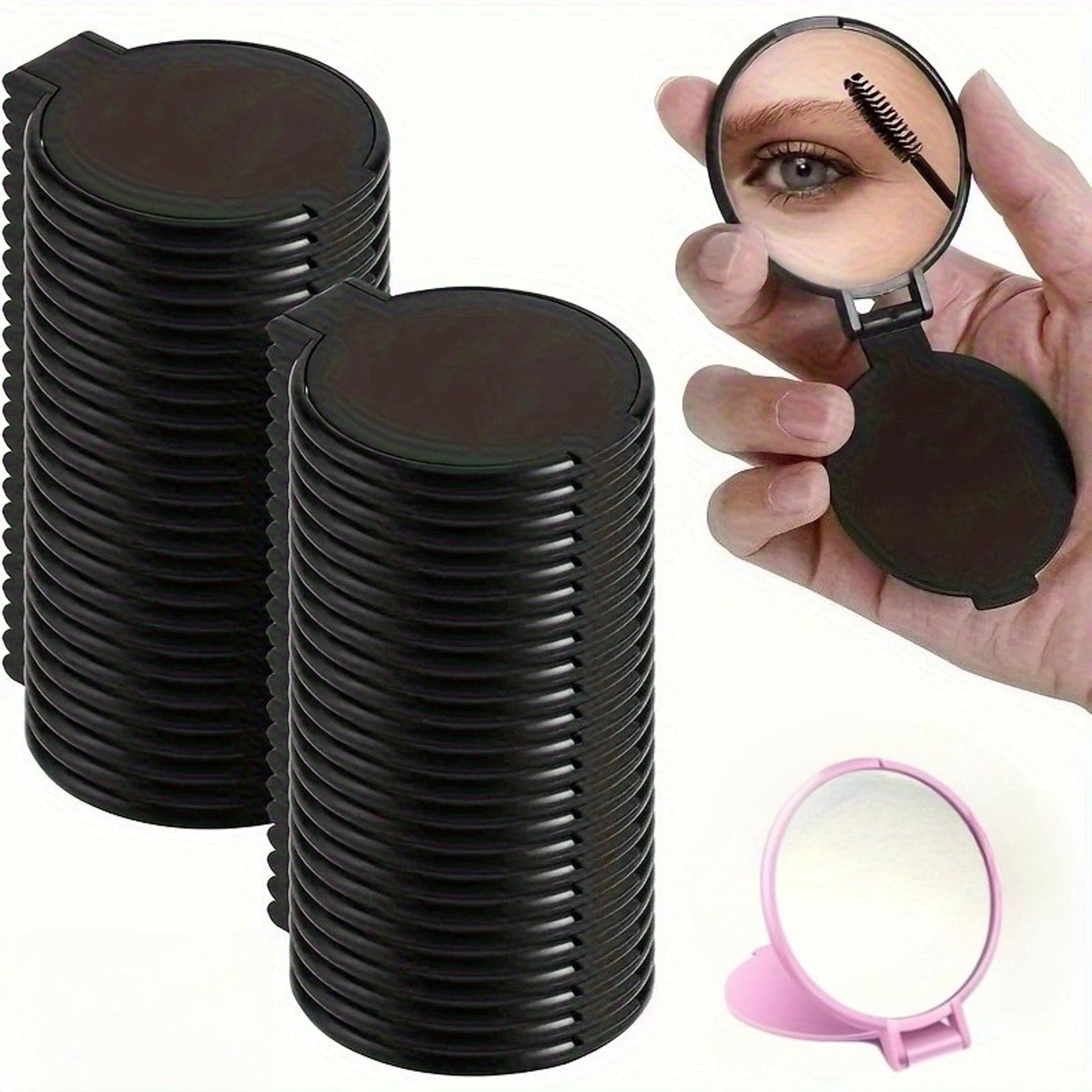 portable folding makeup mirror 50 pack compact travel pocket mirrors for beauty, skincare & on the go touch ups
