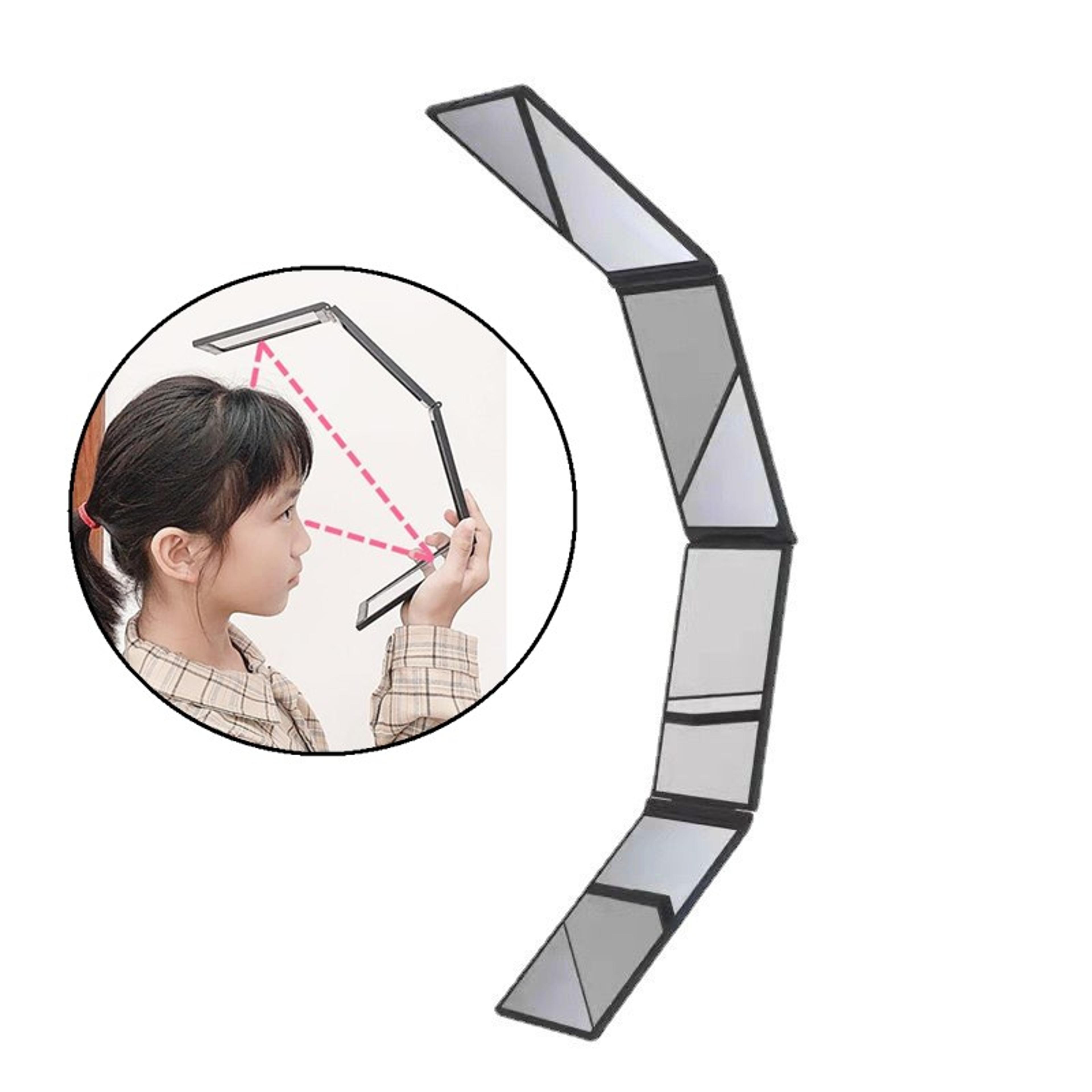 way mirror 360 degree foldable vanity mirror for makeup, self haircuts & travel
