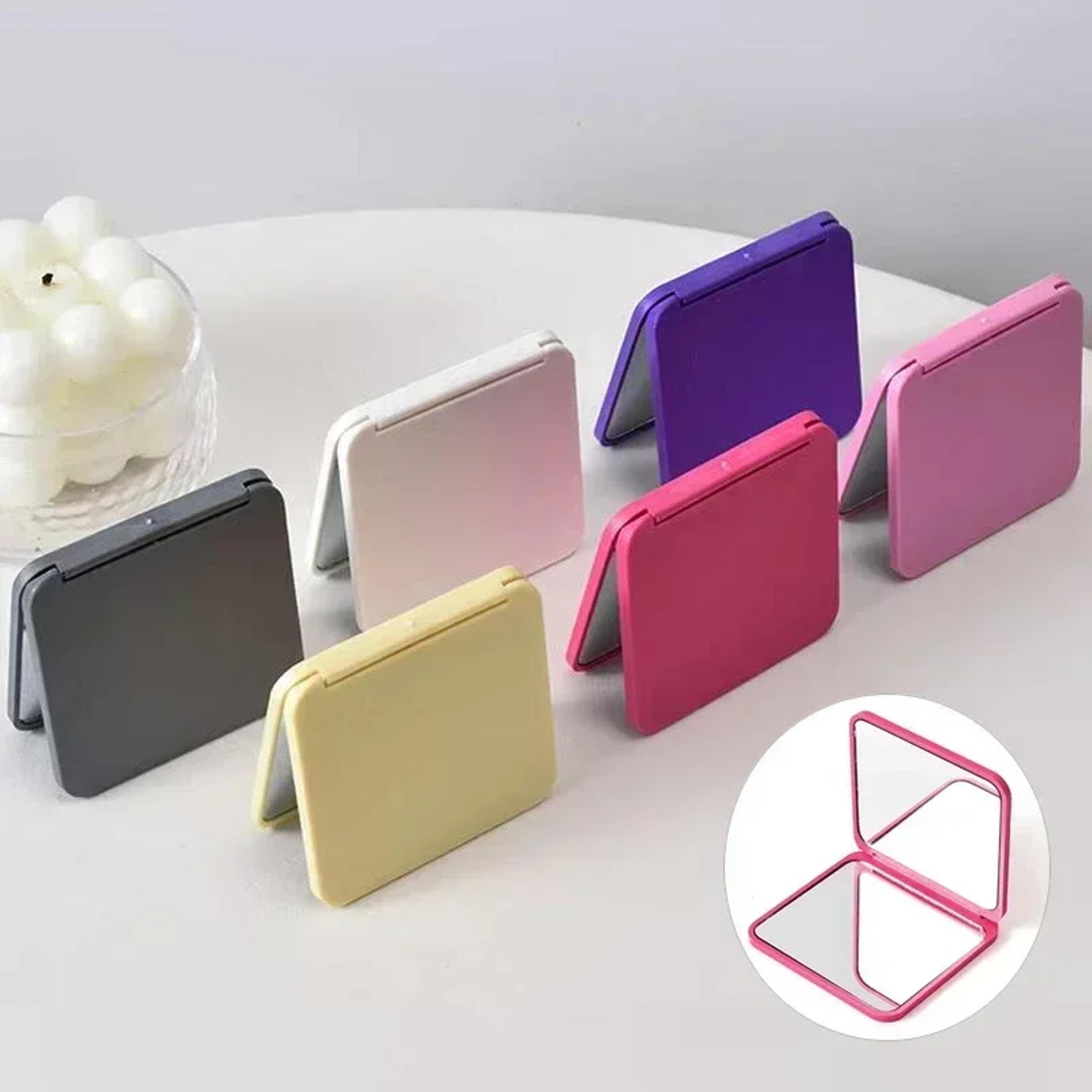cute compact makeup mirror double-sided pocket mirror for travel, purse & daily touch-ups
