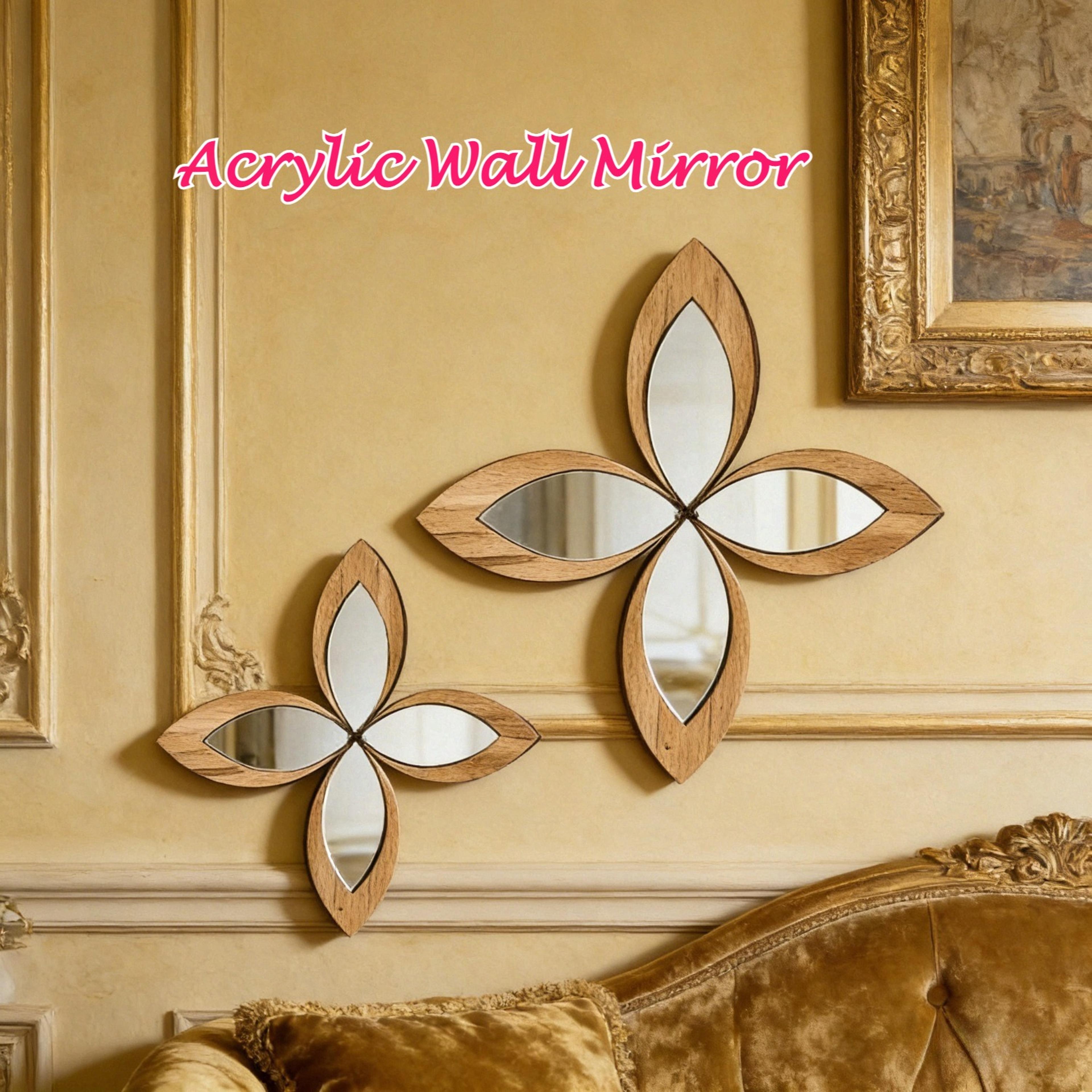 acrylic wall mirror set irregular tear-shaped decorative wall mirrors for modern home decor