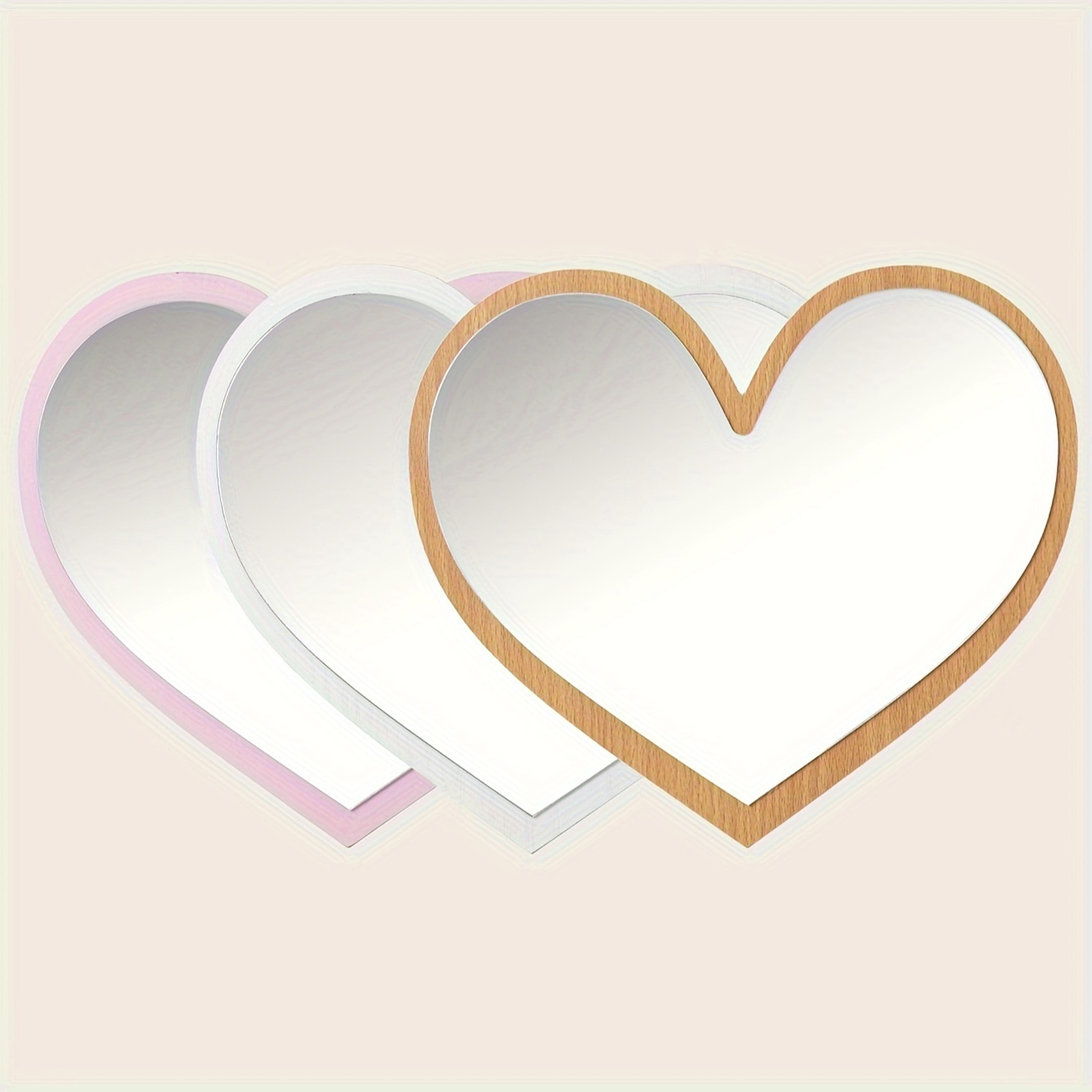 heart wall mirror shatterproof acrylic decorative wall mirror for bedroom, living room & vanity decor