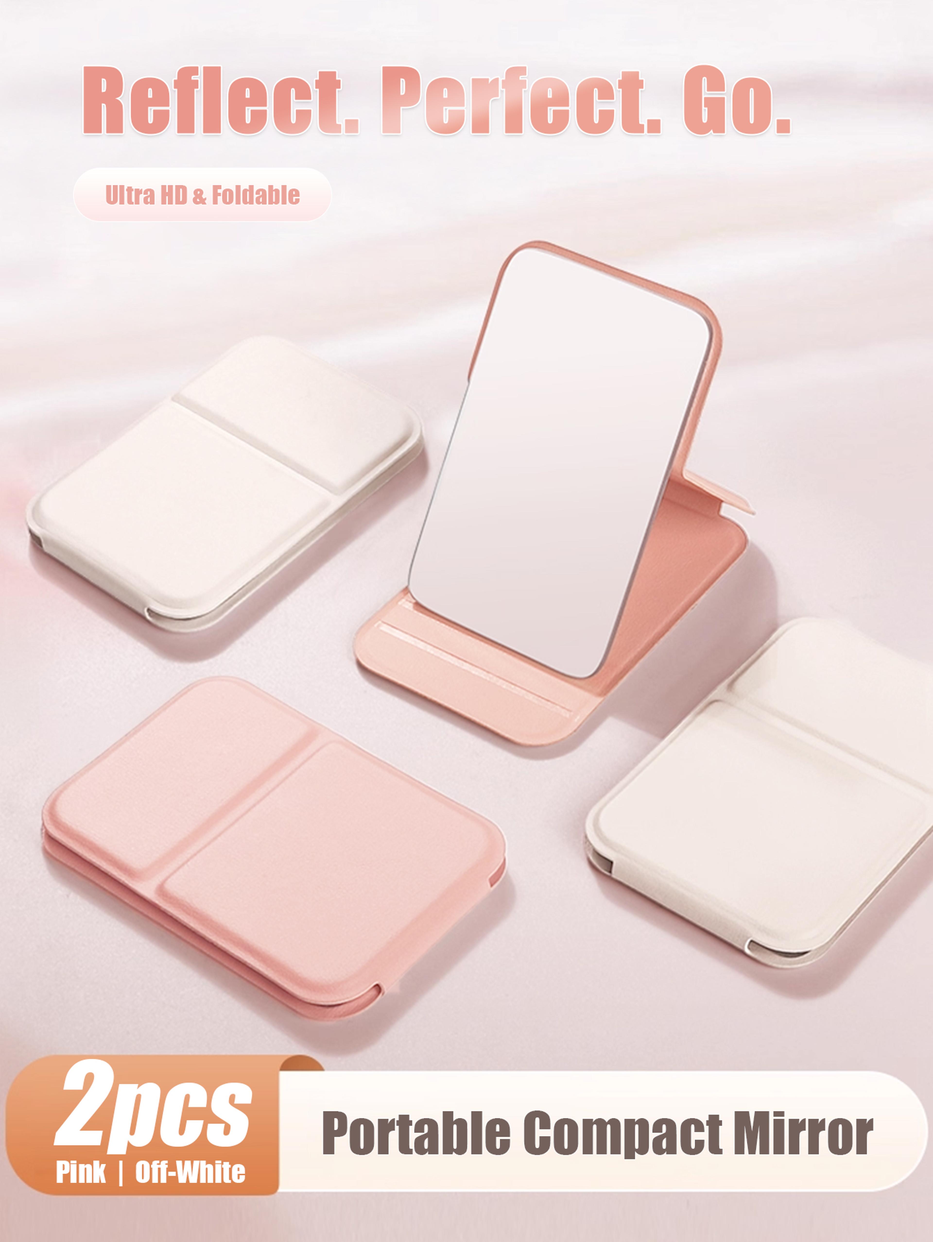 compact pocket mirror folding makeup mirror portable travel vanity mirror for purse & daily touch ups