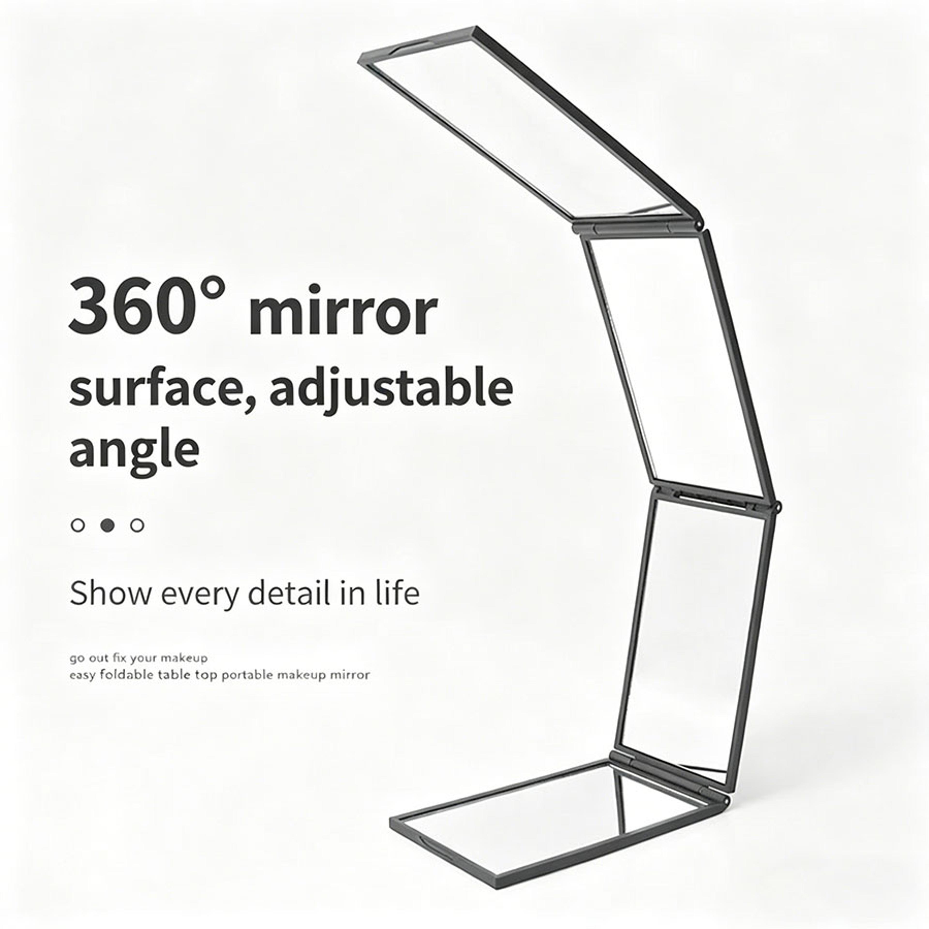 makeup mirror foldable multi angle portable vanity mirror for makeup hair styling & travel