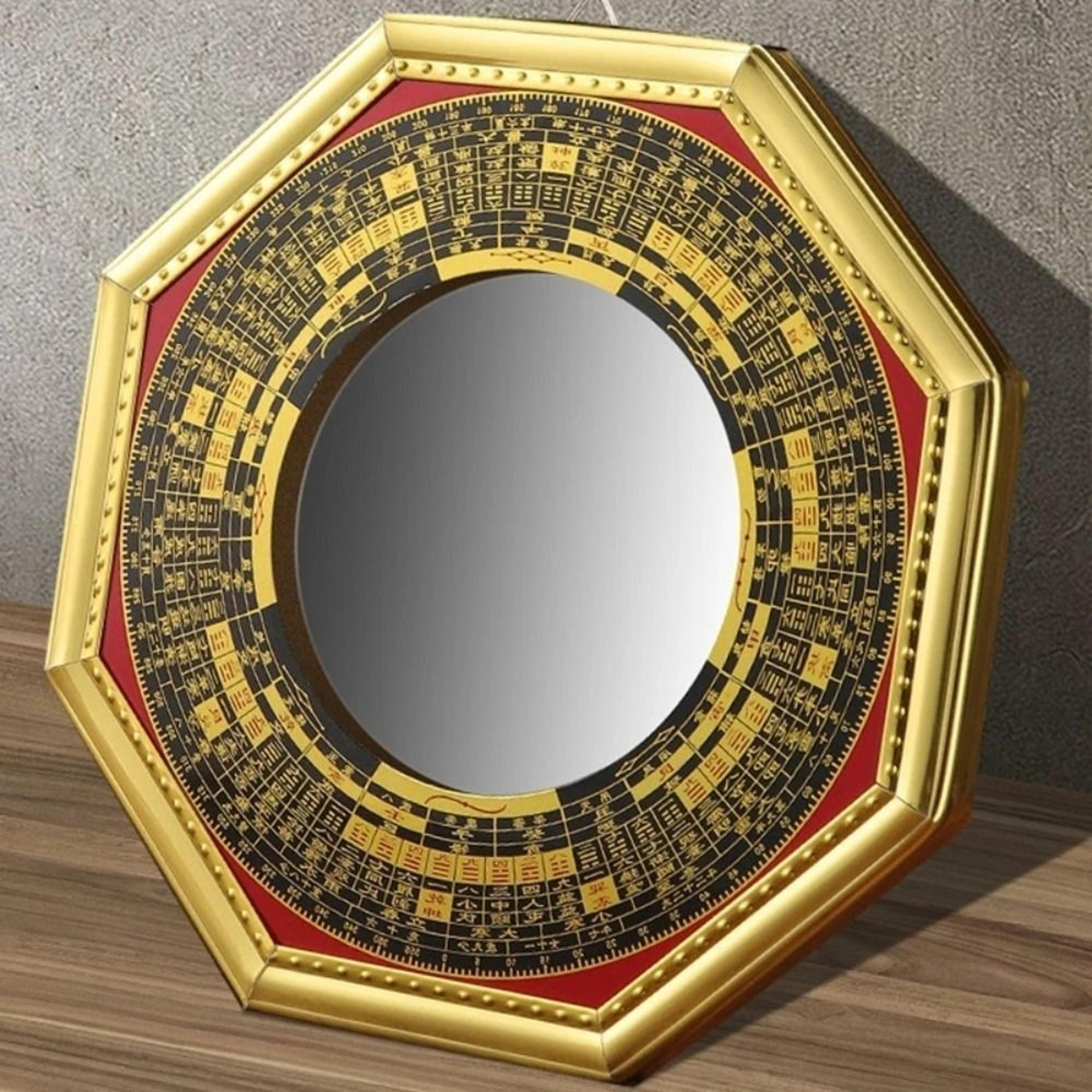 bagua feng shui mirror octagonal lucky home protection wall decor