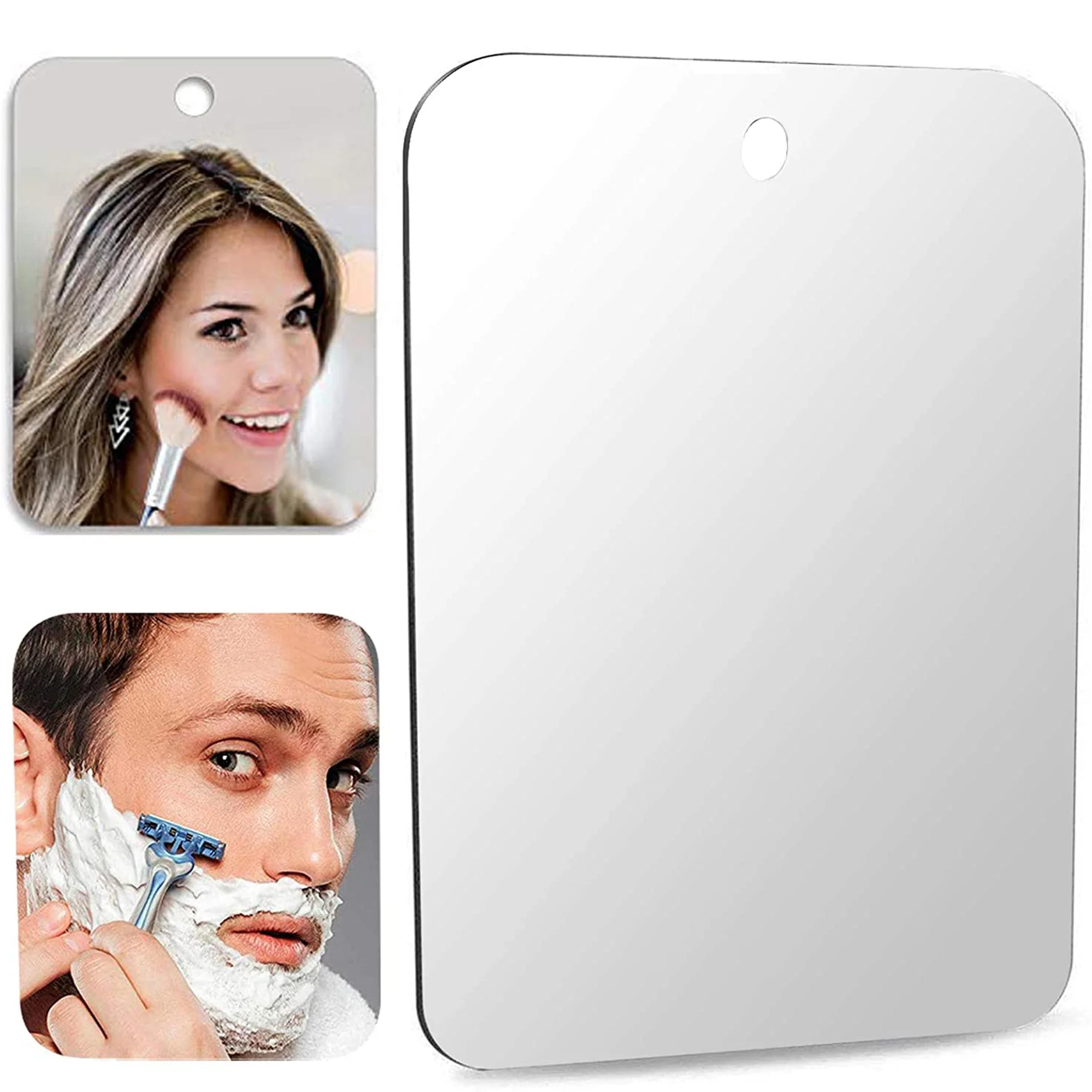 portable acrylic travel mirror with suction cup unbreakable shaving & makeup bathroom mirror