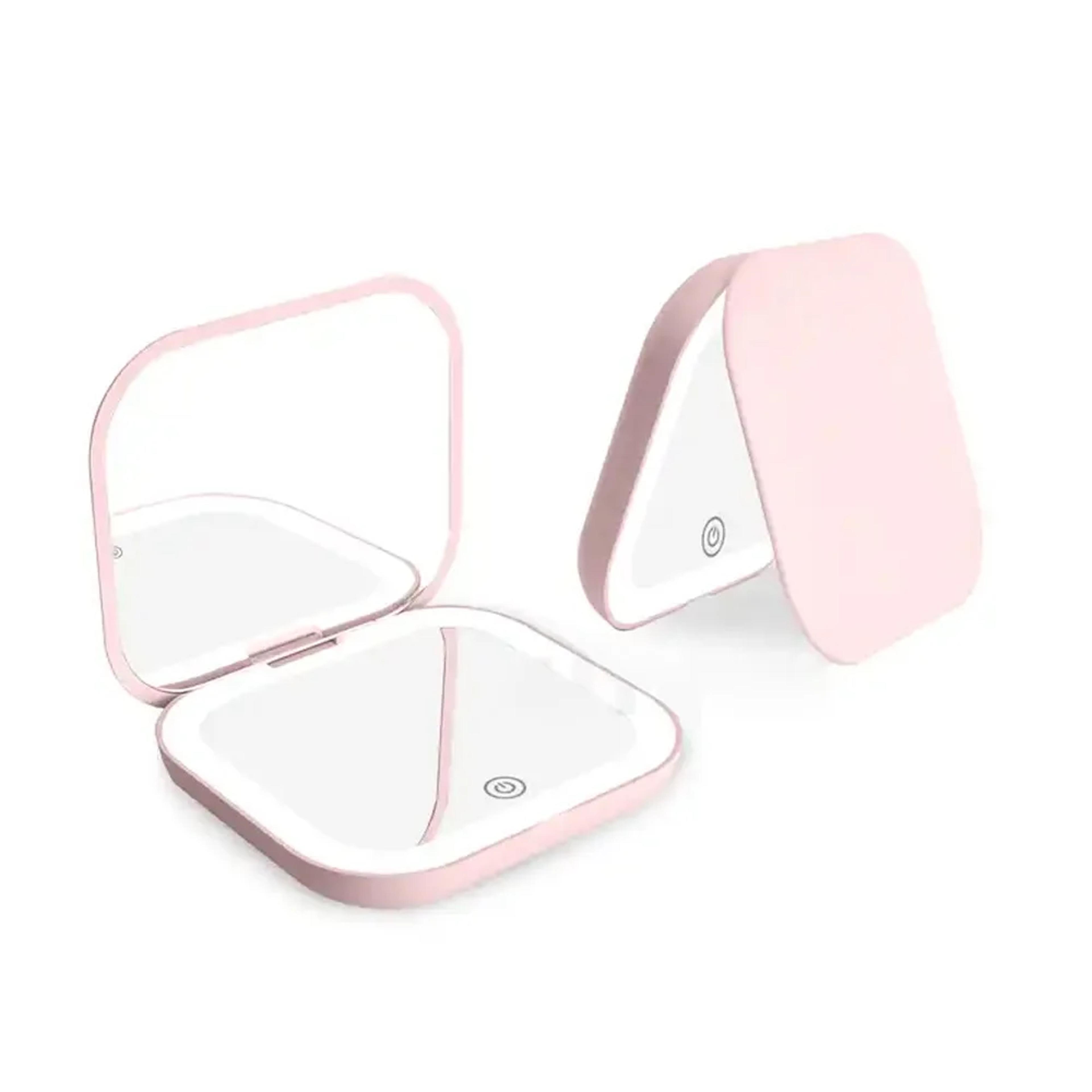 lighted makeup mirror with magnification compact travel pocket mirror