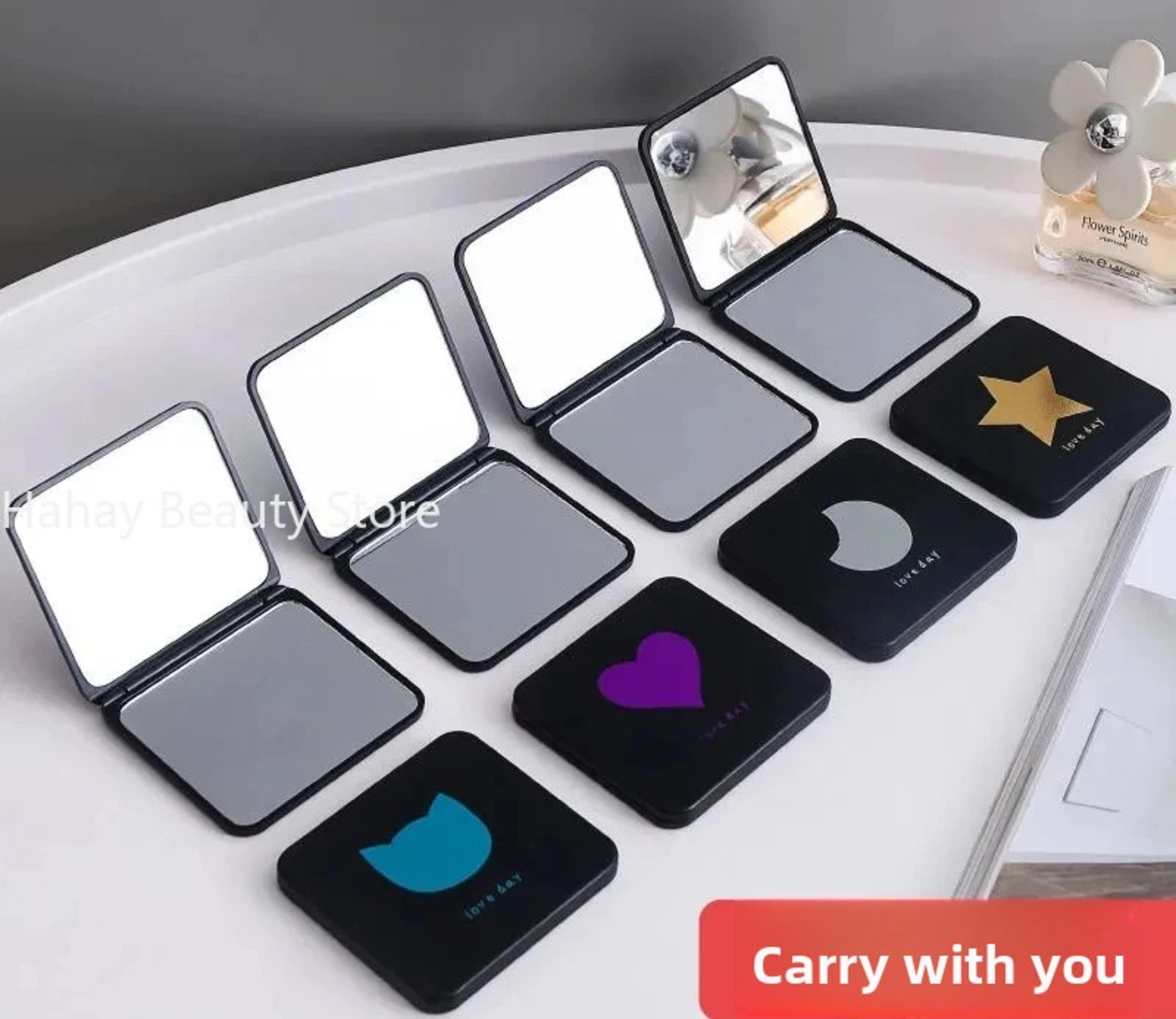 portable compact makeup mirror double sided folding pocket mirror for travel