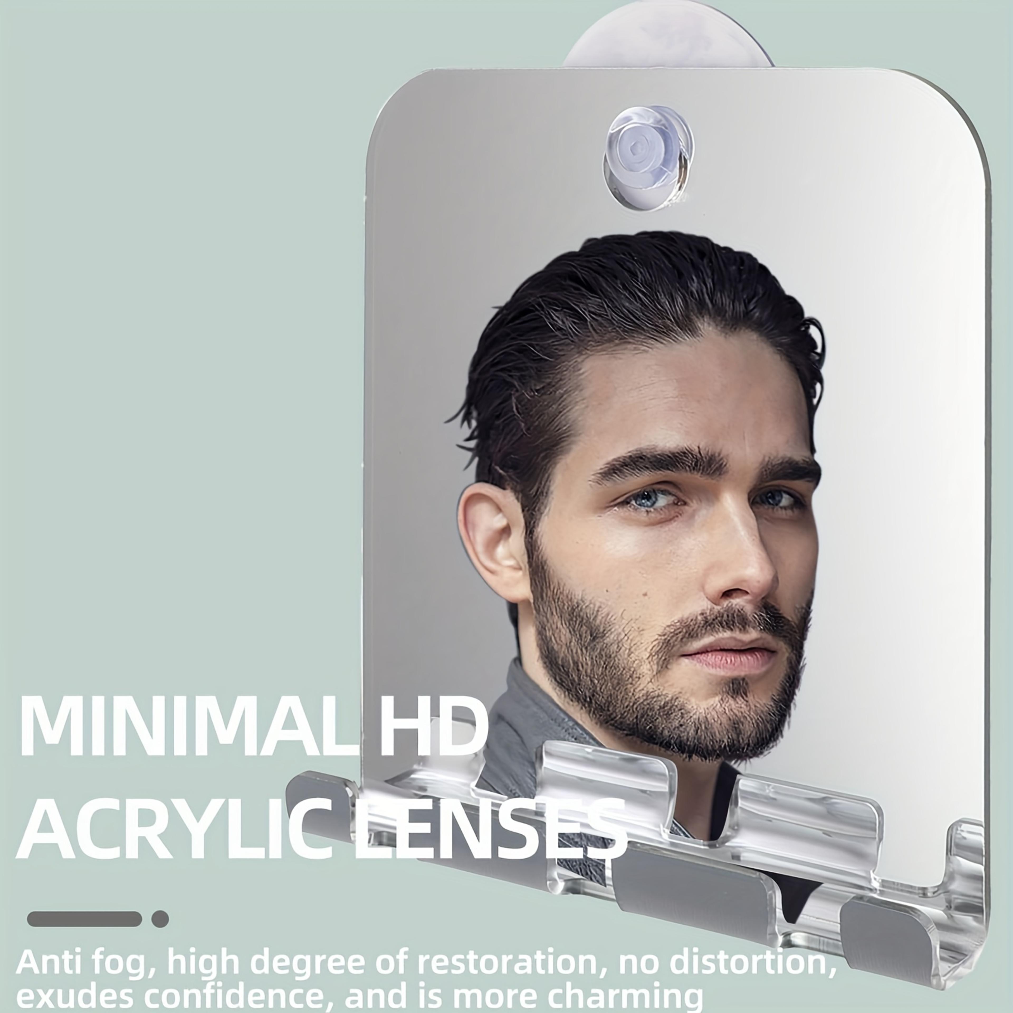 portable fog free shower mirror for shaving, makeup & travel handheld bathroom mirror