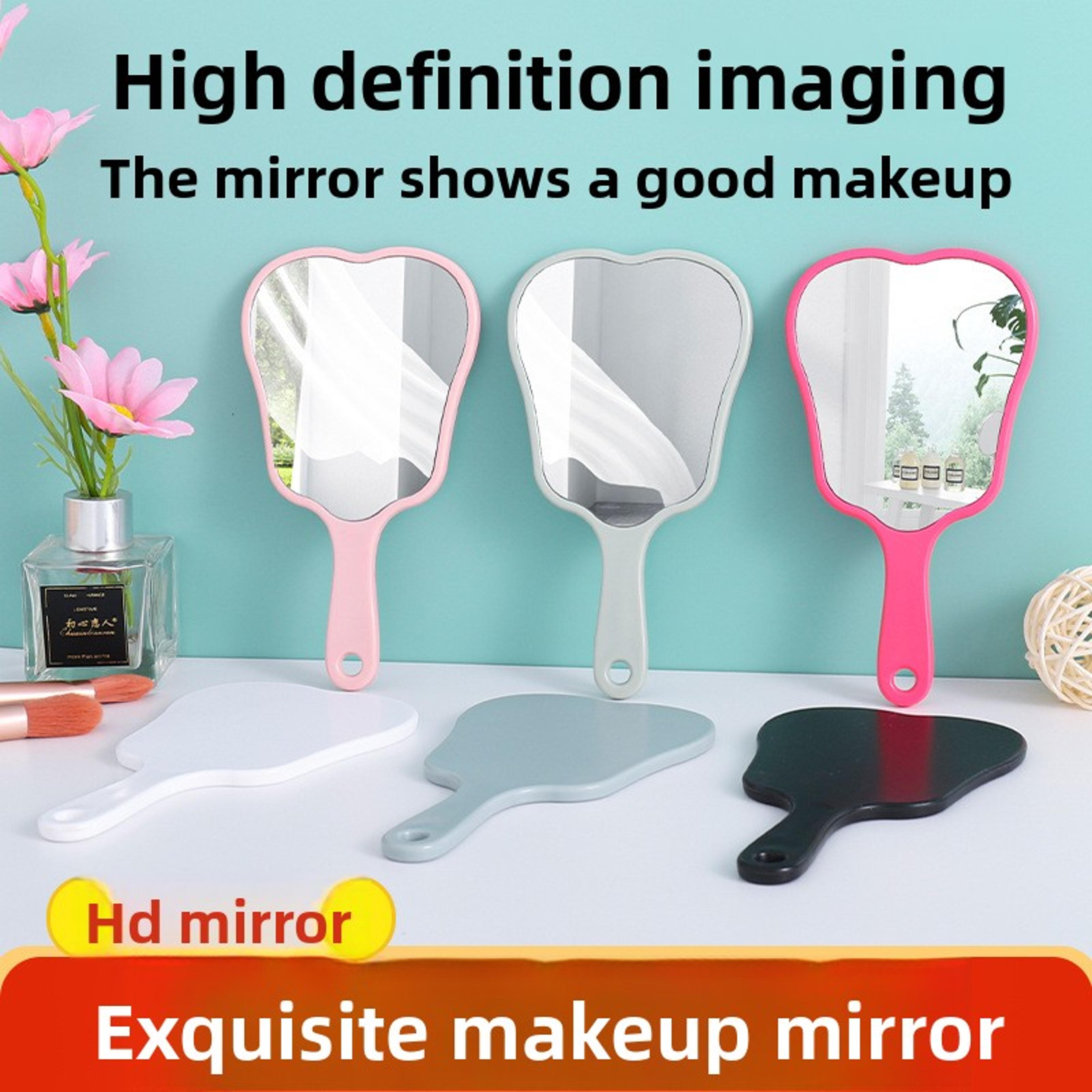 cute handheld makeup mirror tooth shape portable travel mirror for makeup, dental exams & gifts