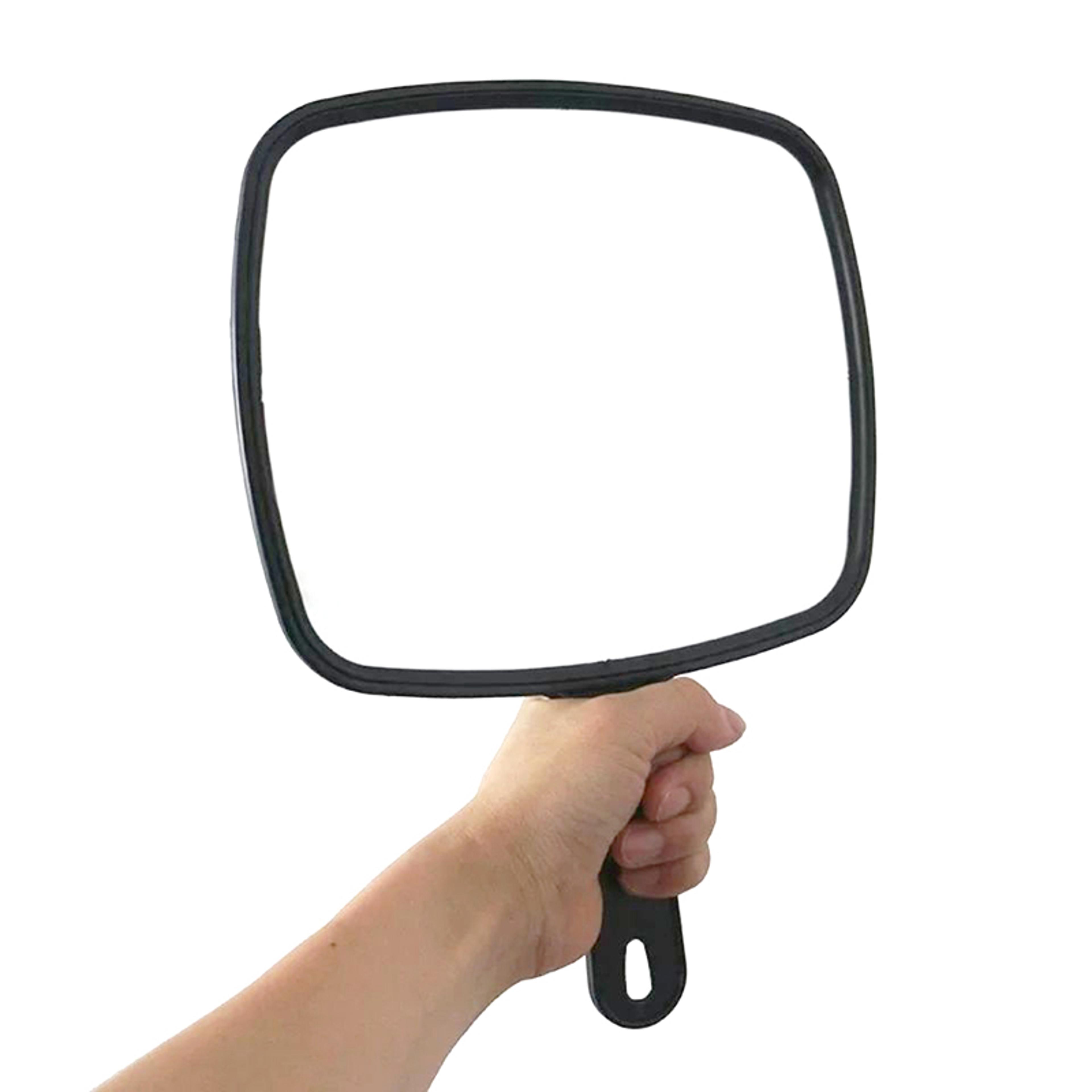 professional handheld salon mirror large barber & hairdresser styling mirror with ergonomic handle