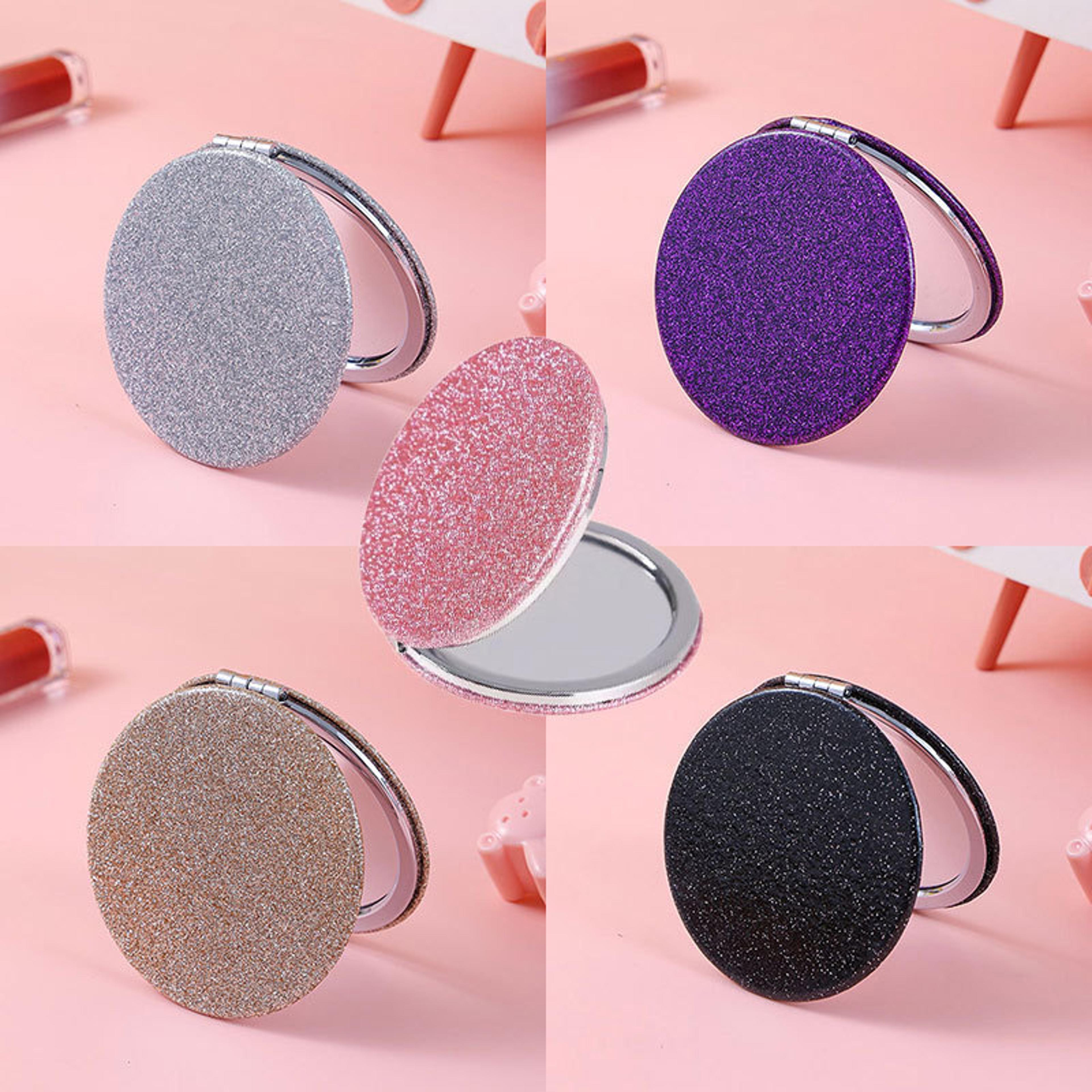 portable compact makeup mirror double sided folding travel mirror for purse, vanity & dorm