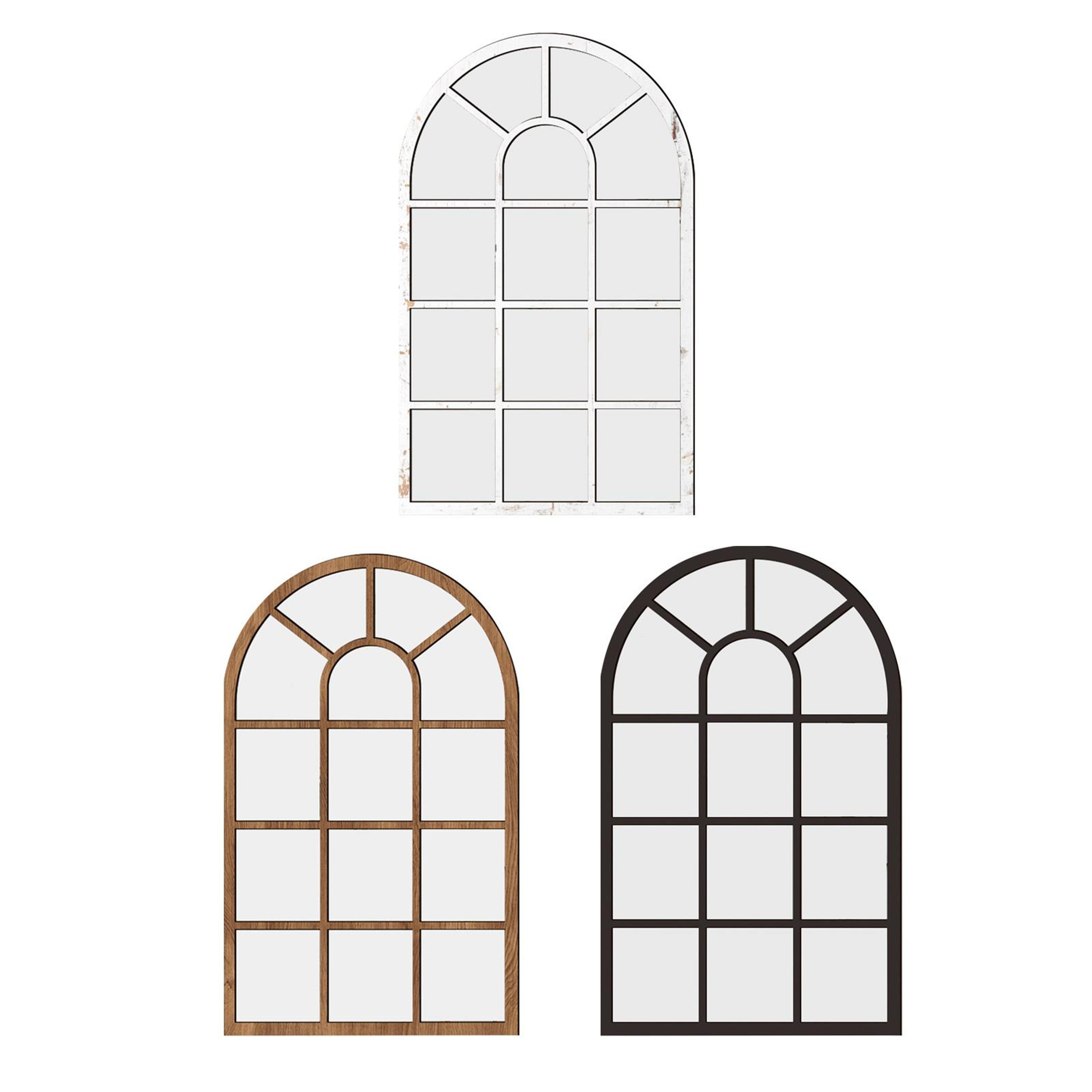 modern arched wall mirror window pane decorative mirror for entryway, bathroom & living room