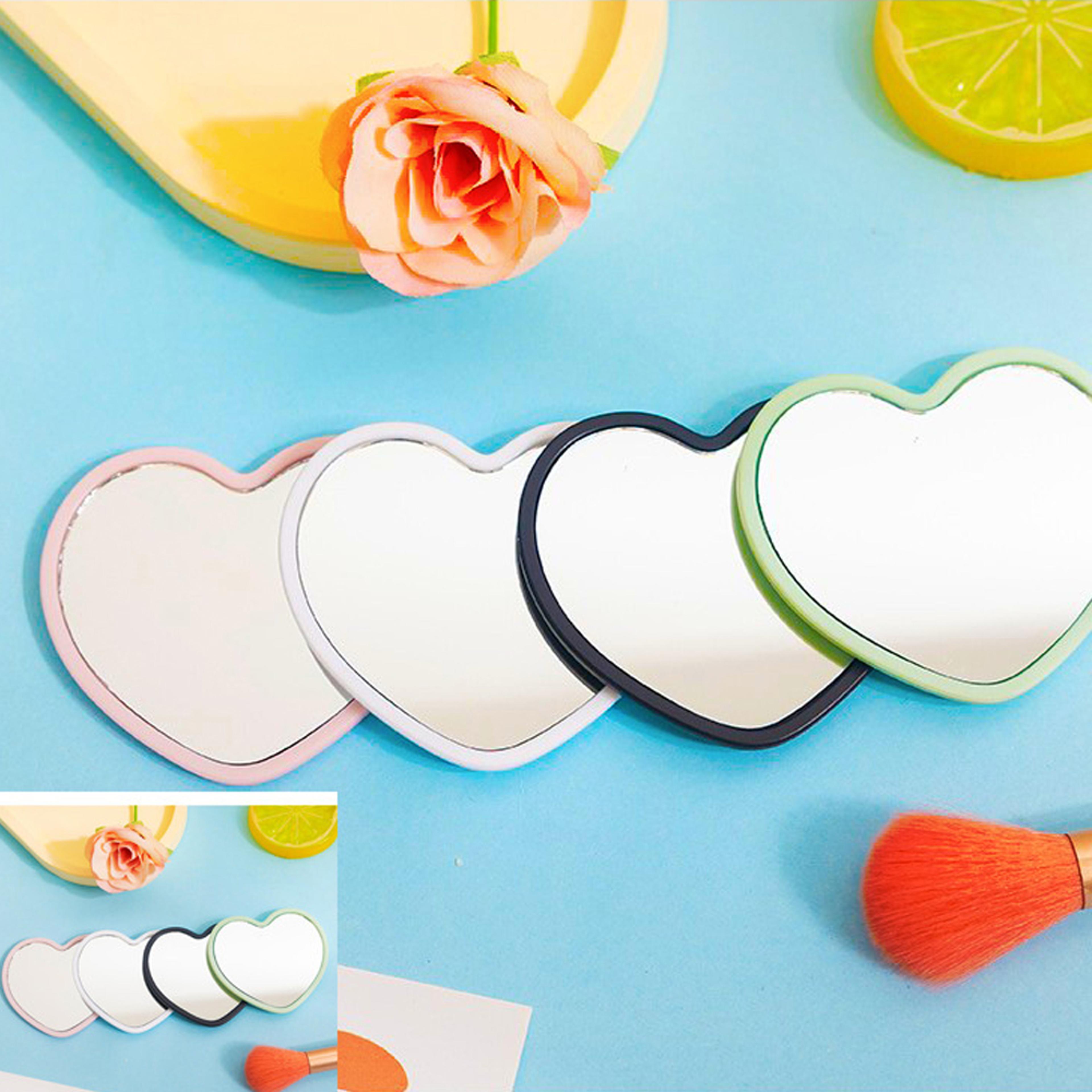 heart makeup mirror mini pocket mirror compact handheld vanity mirror for travel & daily touch ups