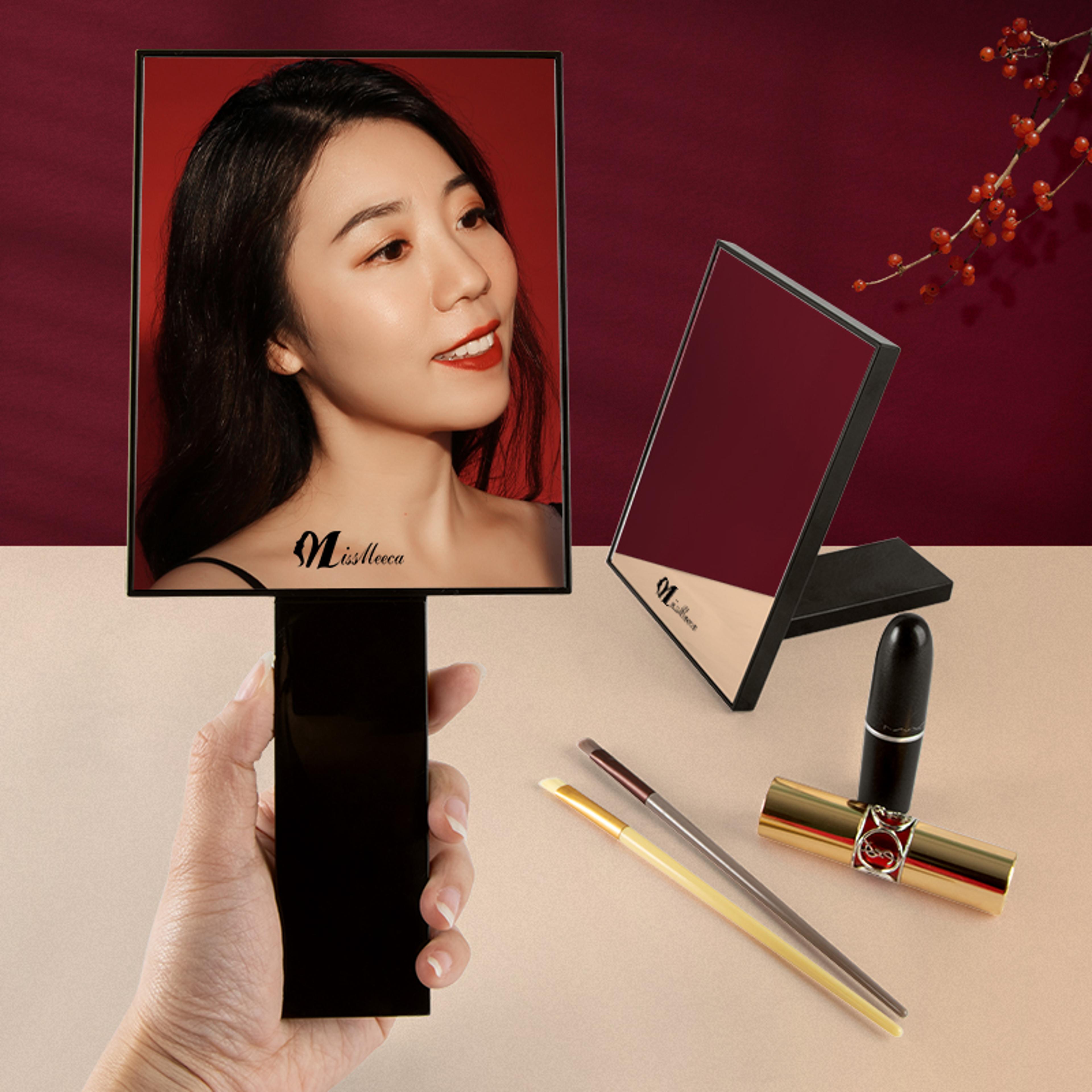 portable makeup mirror foldable vanity mirror for desktop and travel beauty touch ups