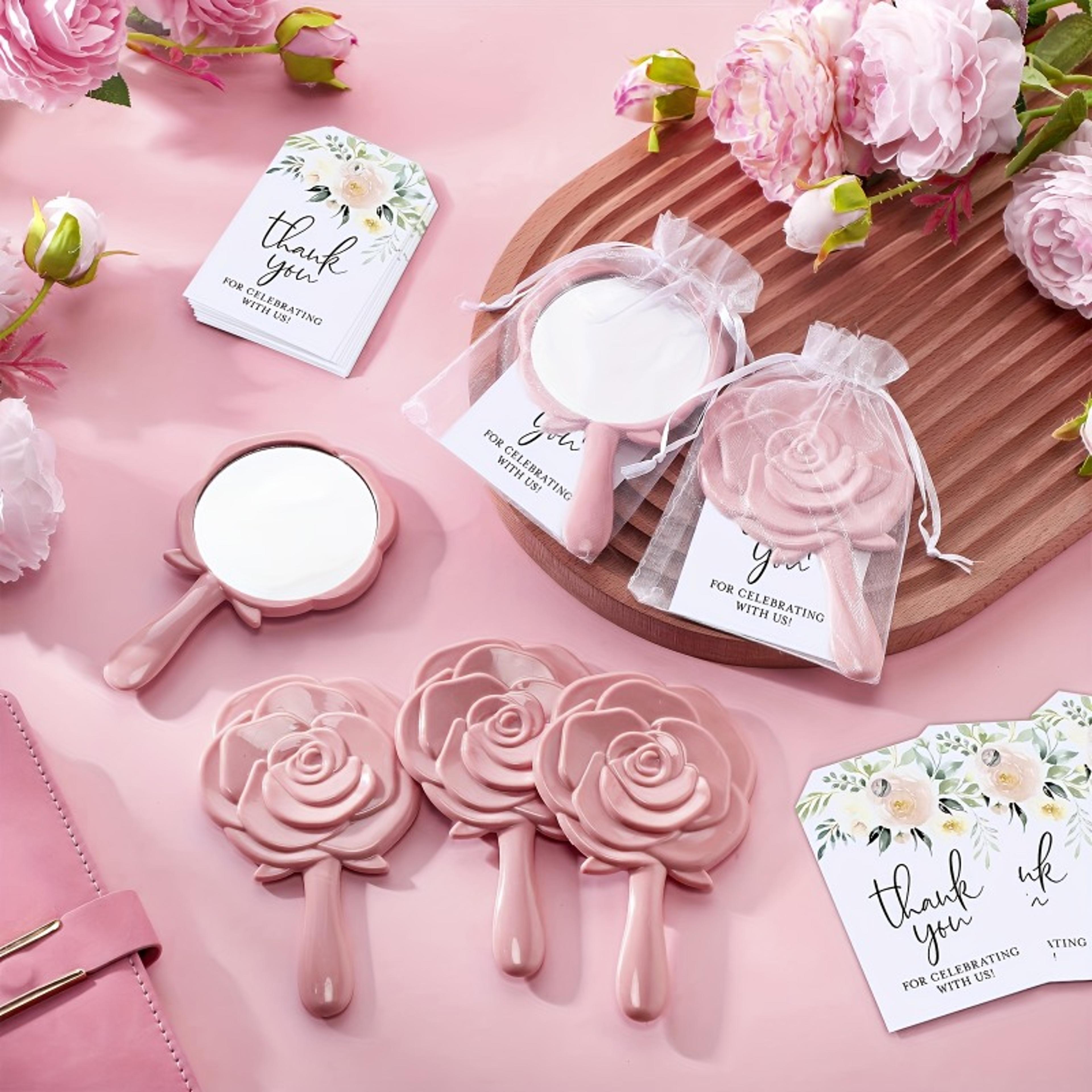 compact mirrors bulk rose bridal shower & wedding favor gift set