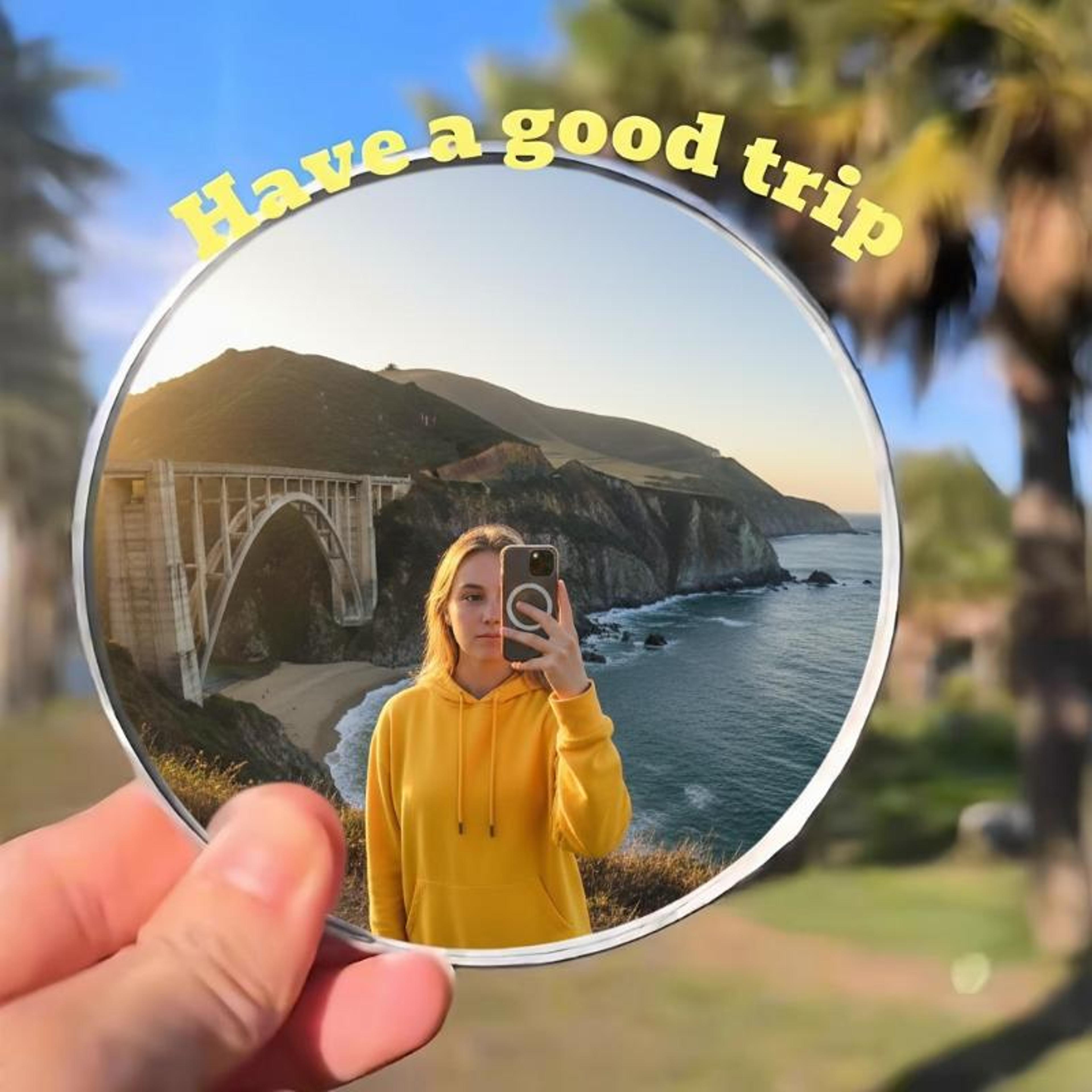 portable selfie mirror for phone photography & vlogging 5cm round reflection camera mirror