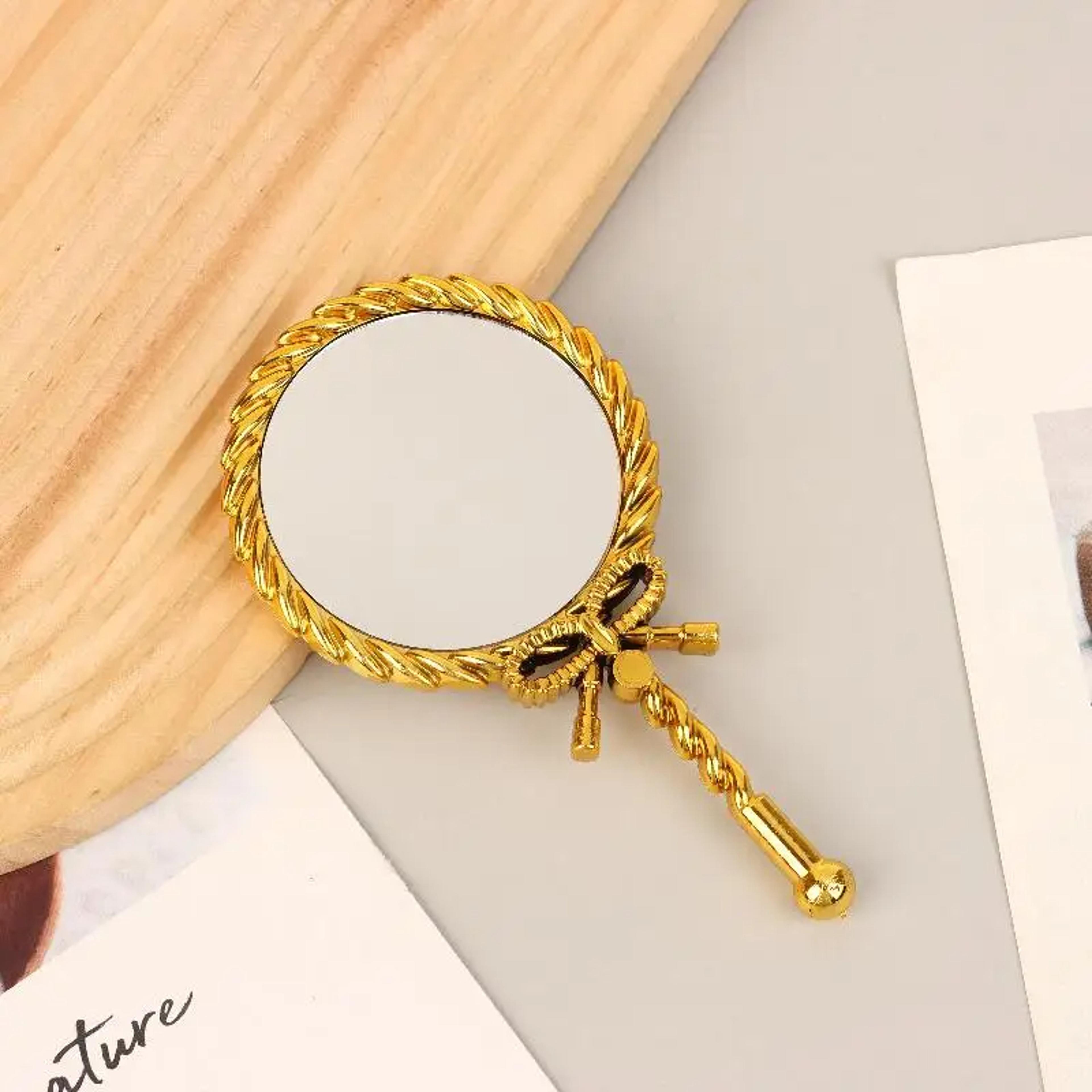 vintage handheld makeup mirror portable baroque cosmetic mirror for makeup, travel & daily beauty