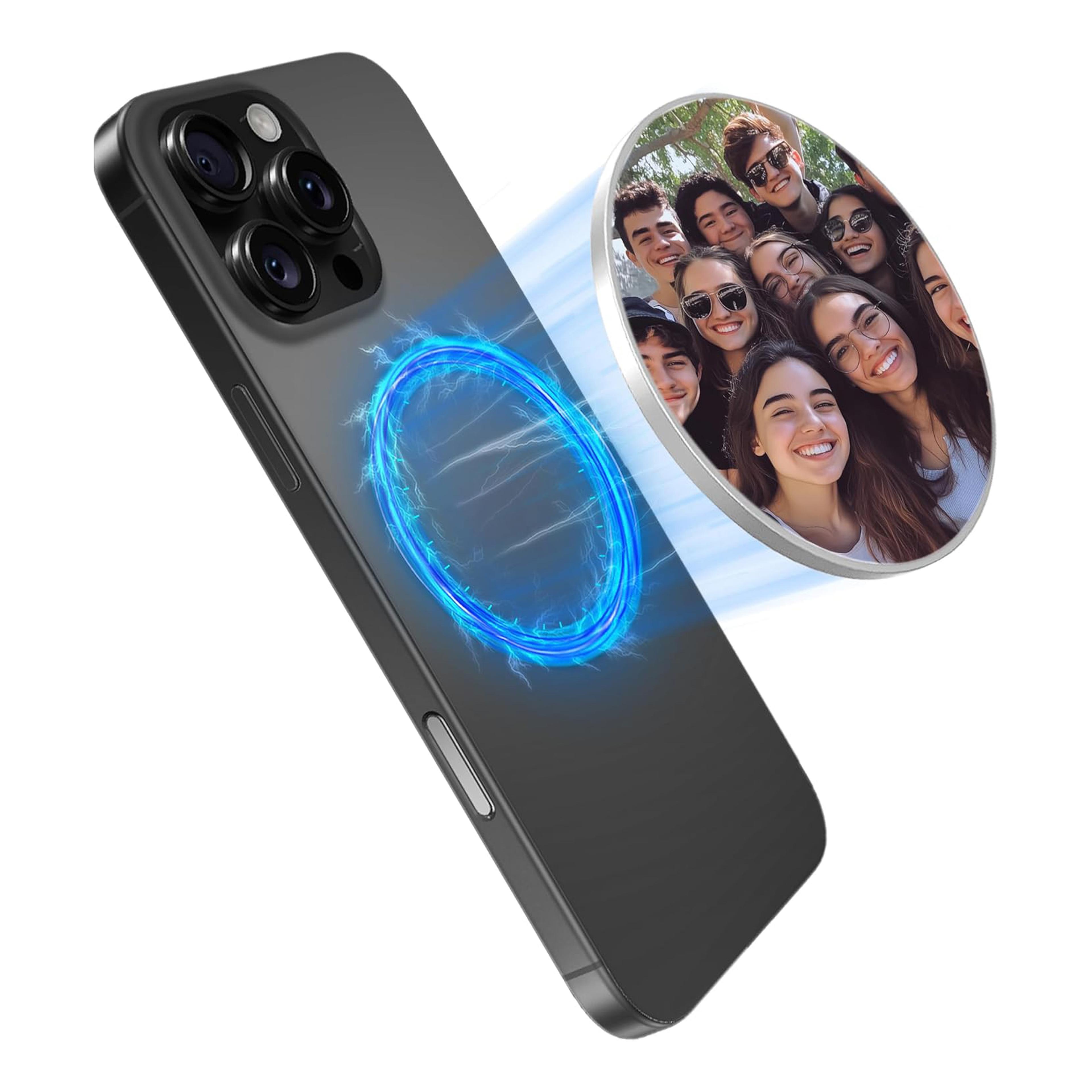 mag safe selfie mirror for back camera wide angle magnetic phone mirror for vlogging & content creation
