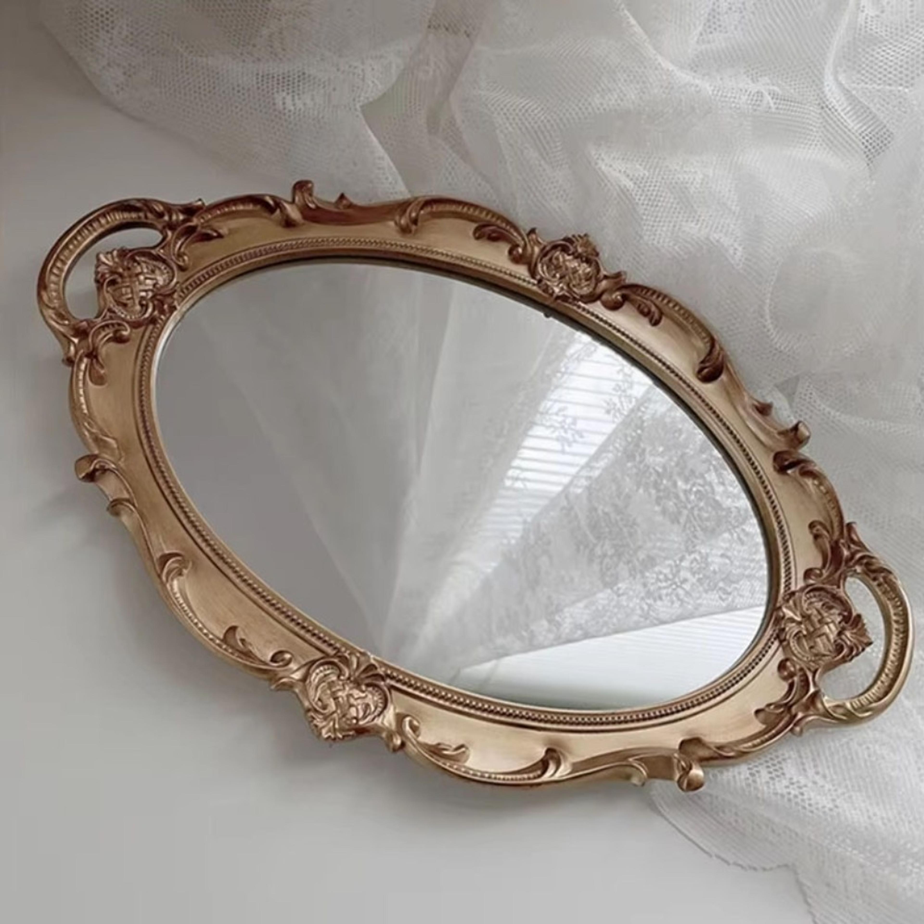 vintage vintage mirror tray decorative vanity jewelry organizer glass display plate