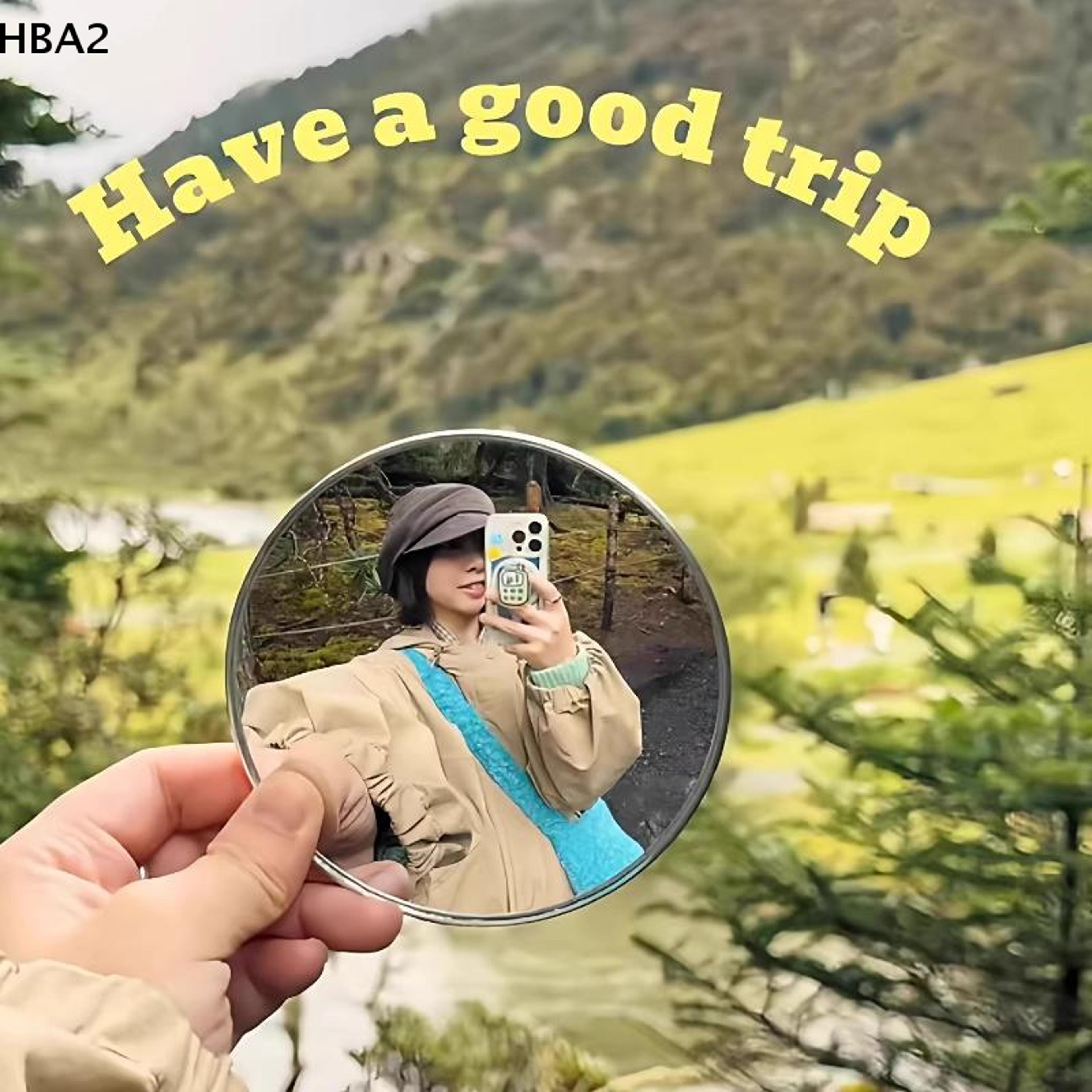 portable selfie mirror for phone camera round portable handheld mirror for vlogging & travel