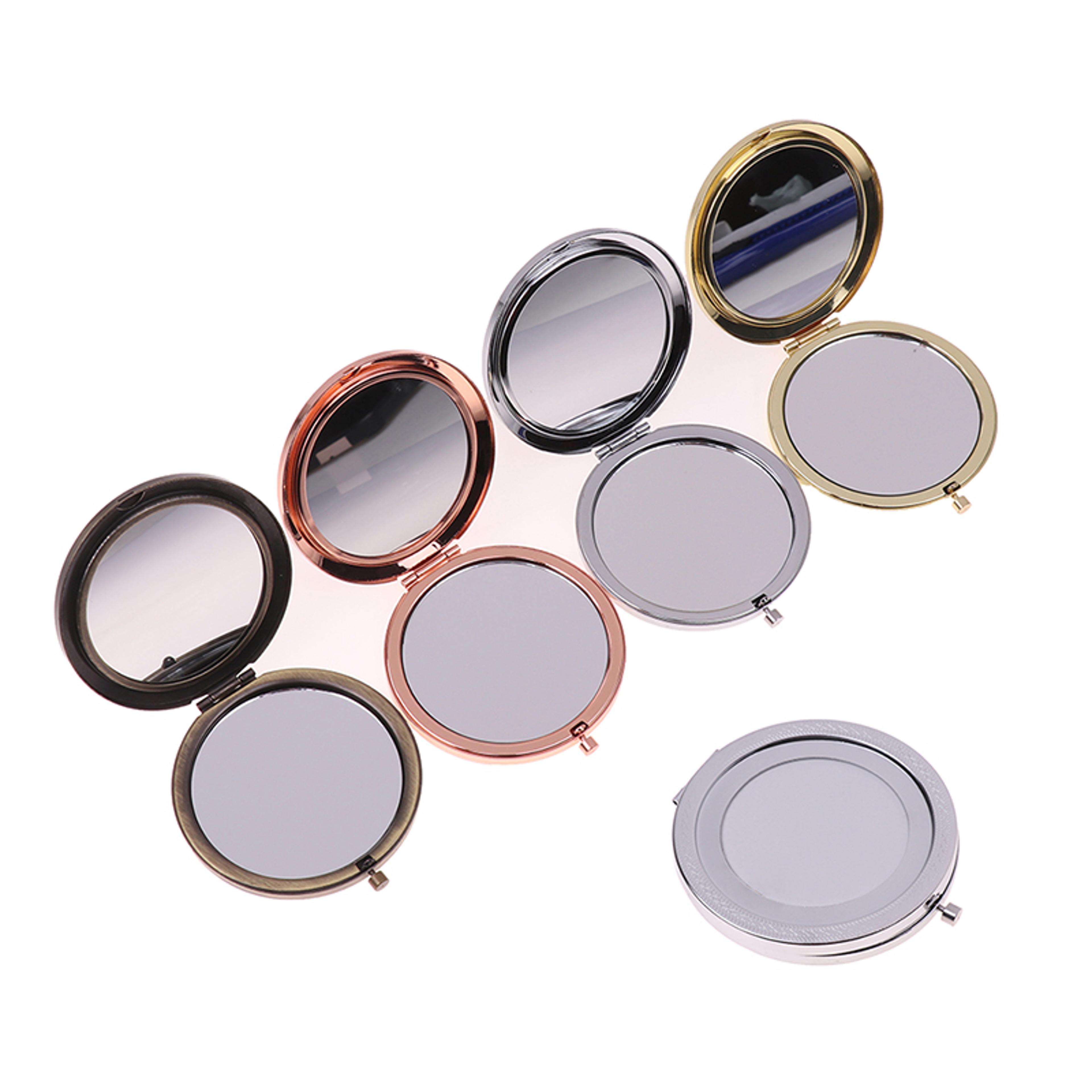 vintage compact makeup mirror double sided folding pocket mirror for travel & daily touch-ups