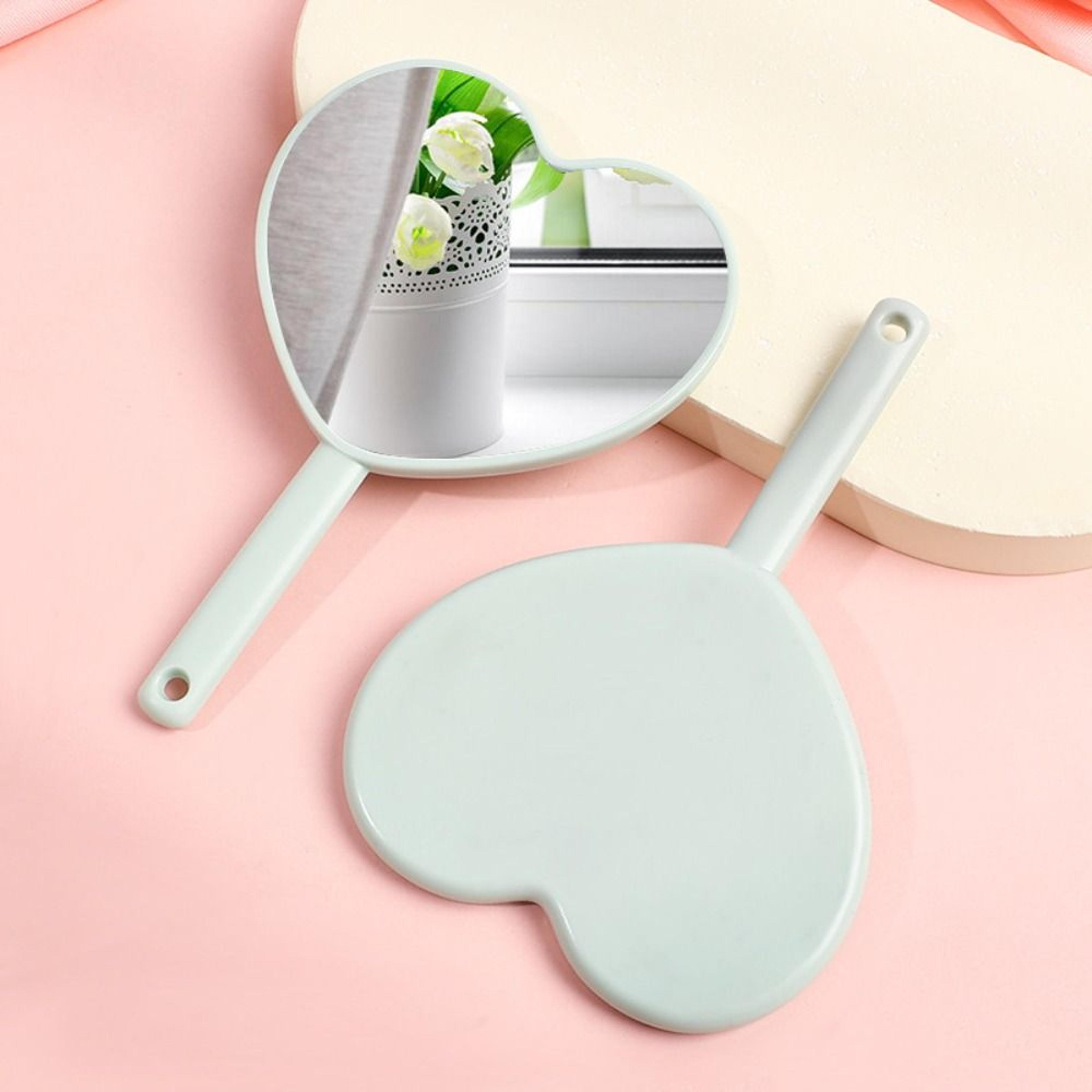 heart makeup mirror portable handheld travel mirror for purse and daily touch ups