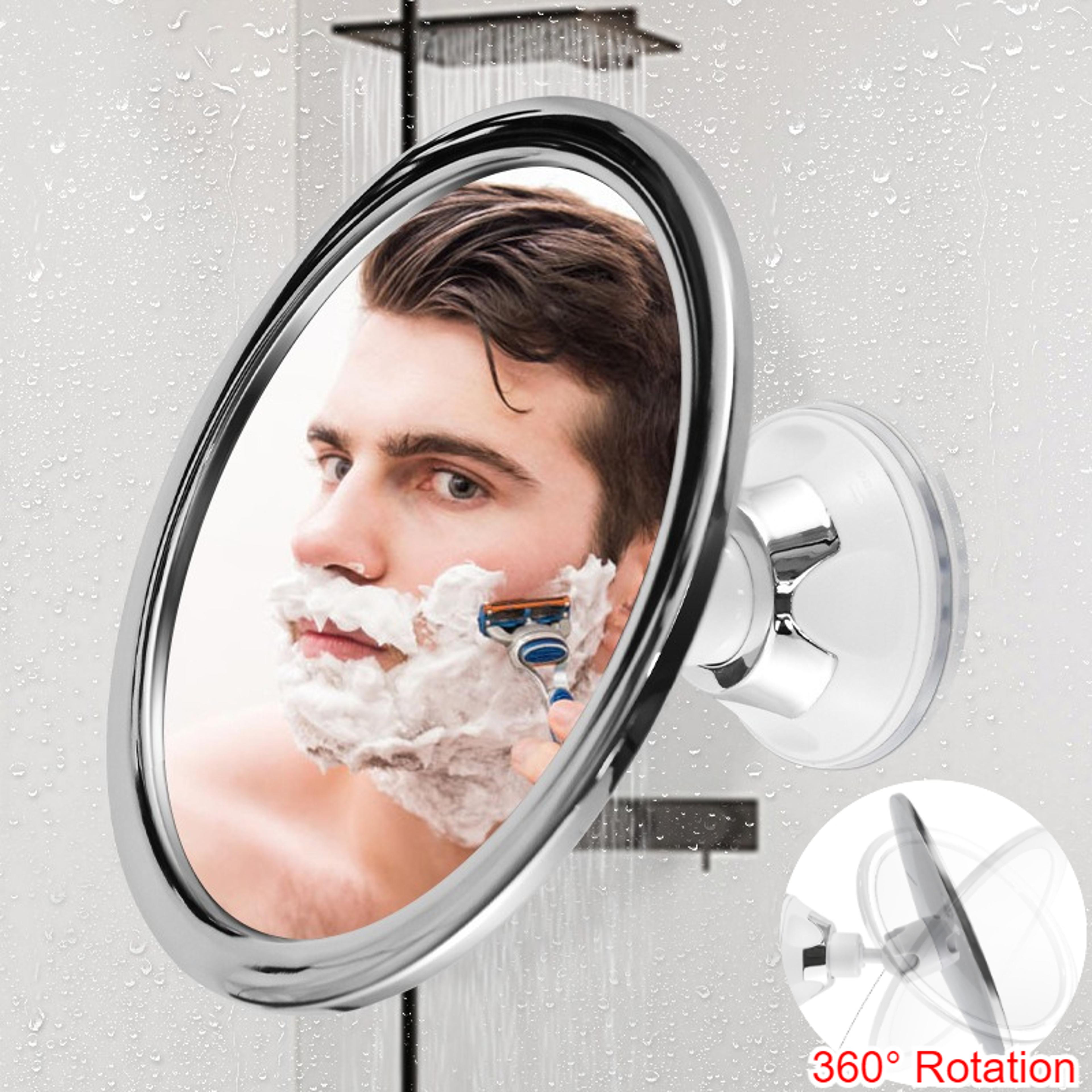 rotating fogless shower mirror with suction cup anti fog bathroom shaving mirror