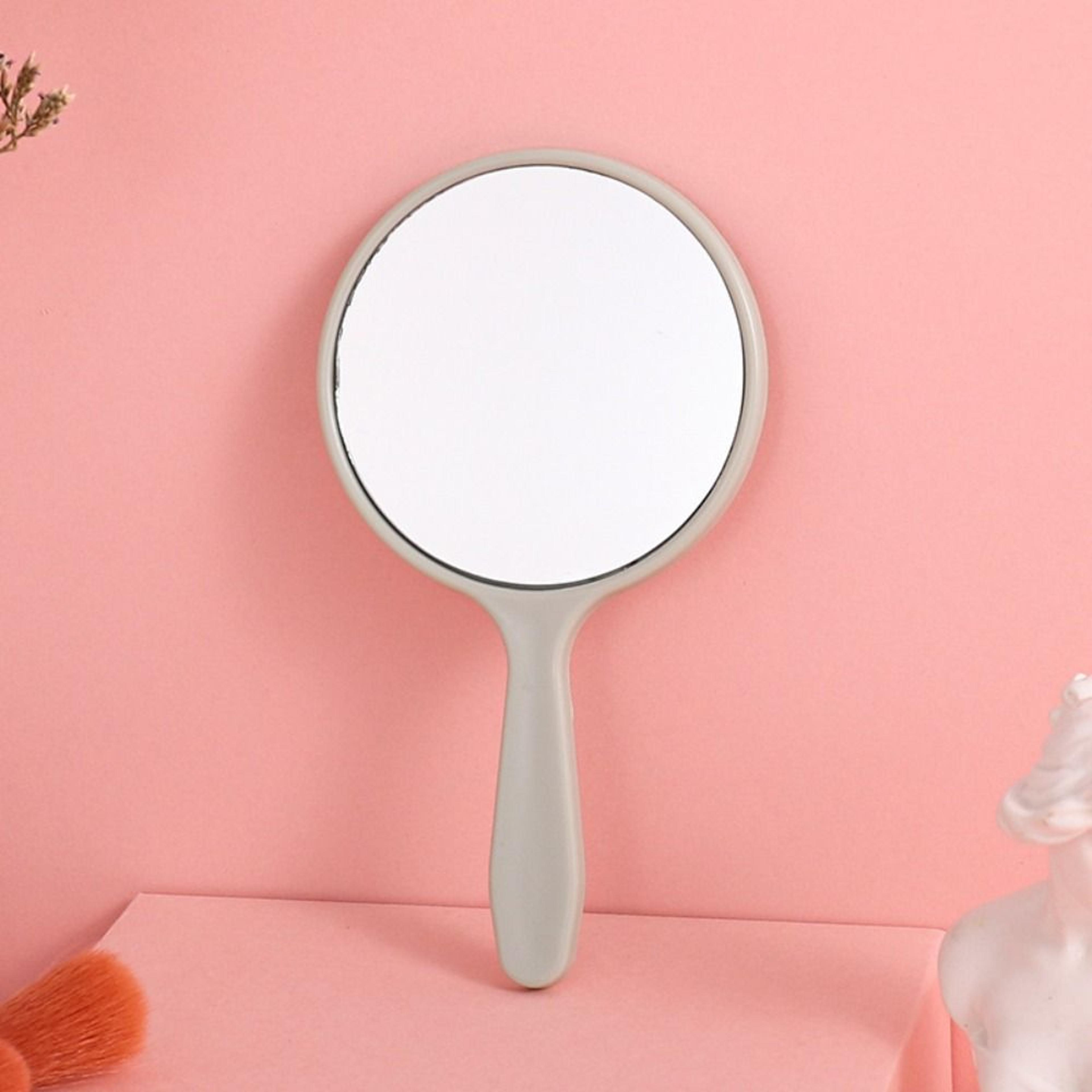 creative handheld makeup mirror portable round vanity mirror with comfortable handle