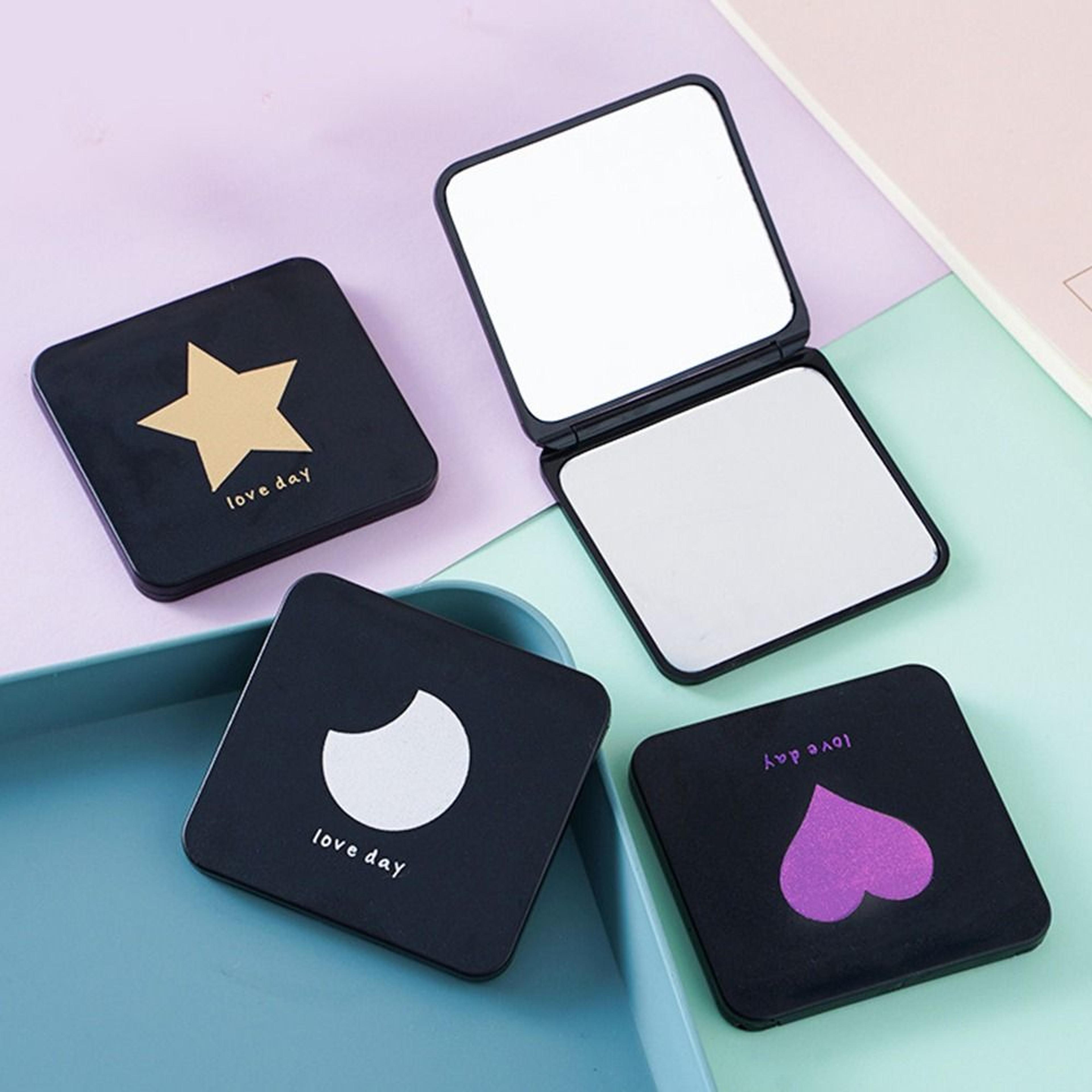 compact makeup mirror double-sided travel makeup mirror portable pocket cosmetic mirror